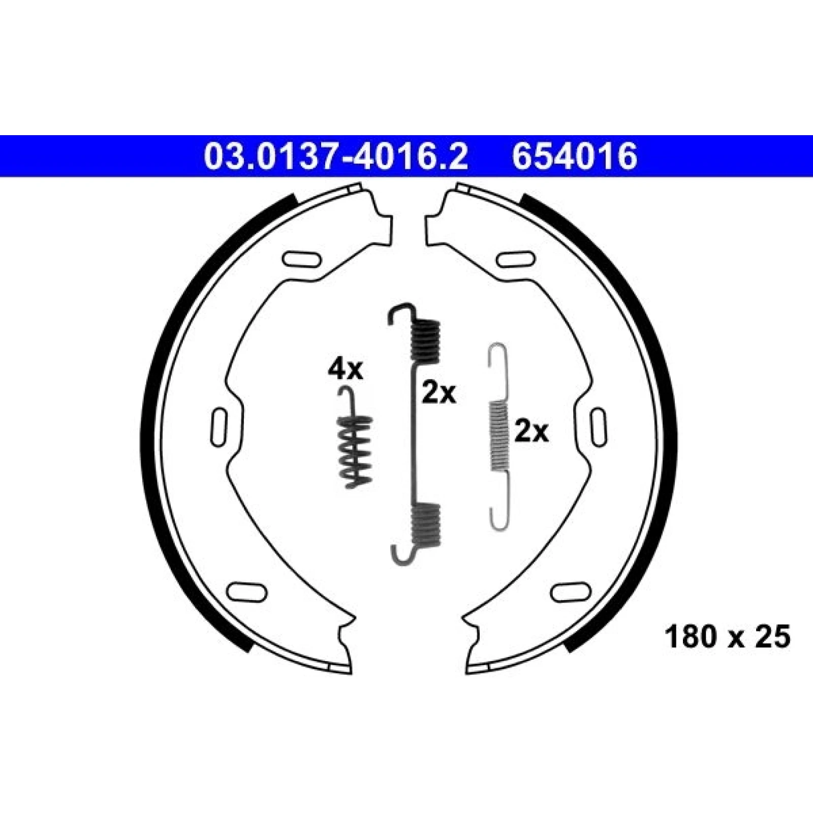 ATE Bremsbacken 03.0137-4016.2