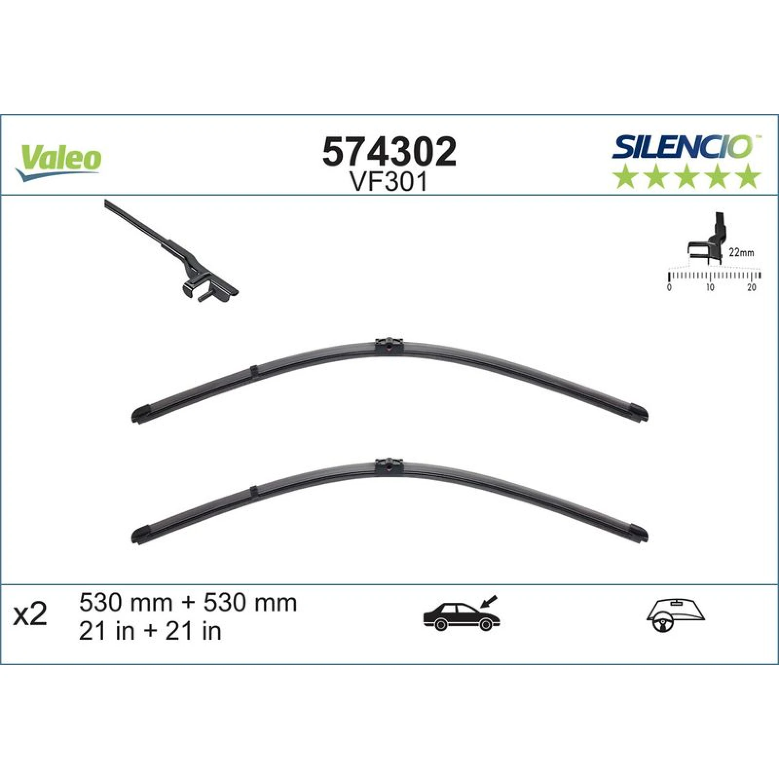 VM301 VALEO Silencio X.TRM Wischer 574302