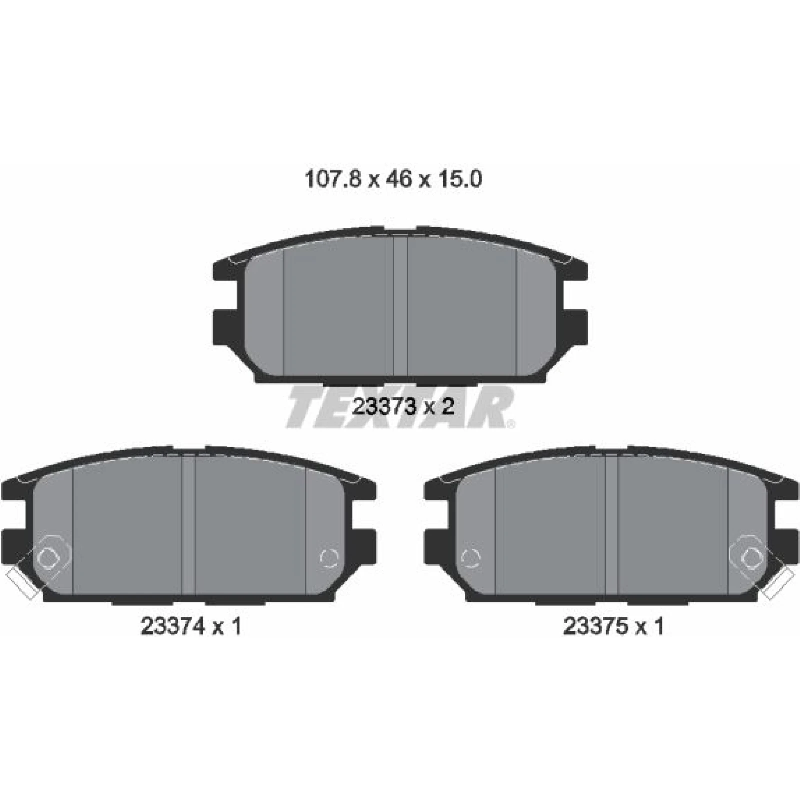 Bremsbelagsatz Mitsubishi T. Space Wagon 98-/Lancer 2337301