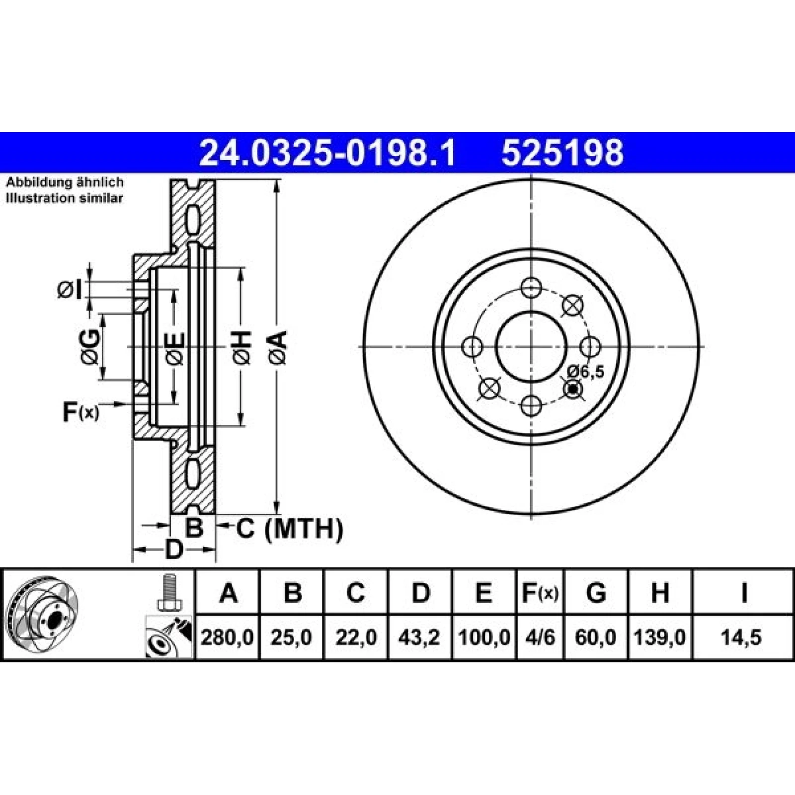 Bremsscheibe 24.0325-0198.1
