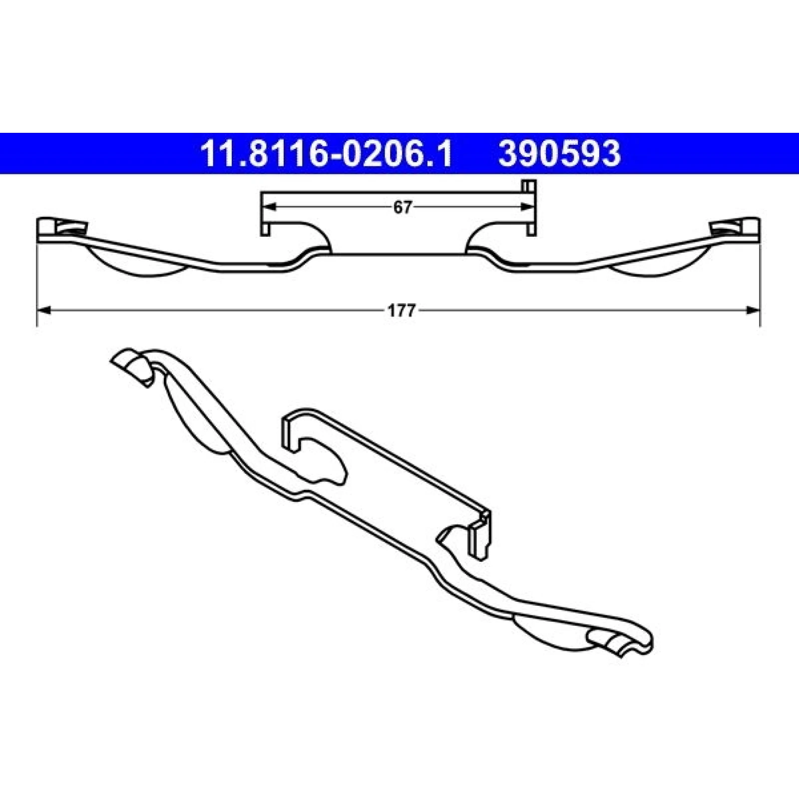 Feder, Bremssattel 11.8116-0206.1