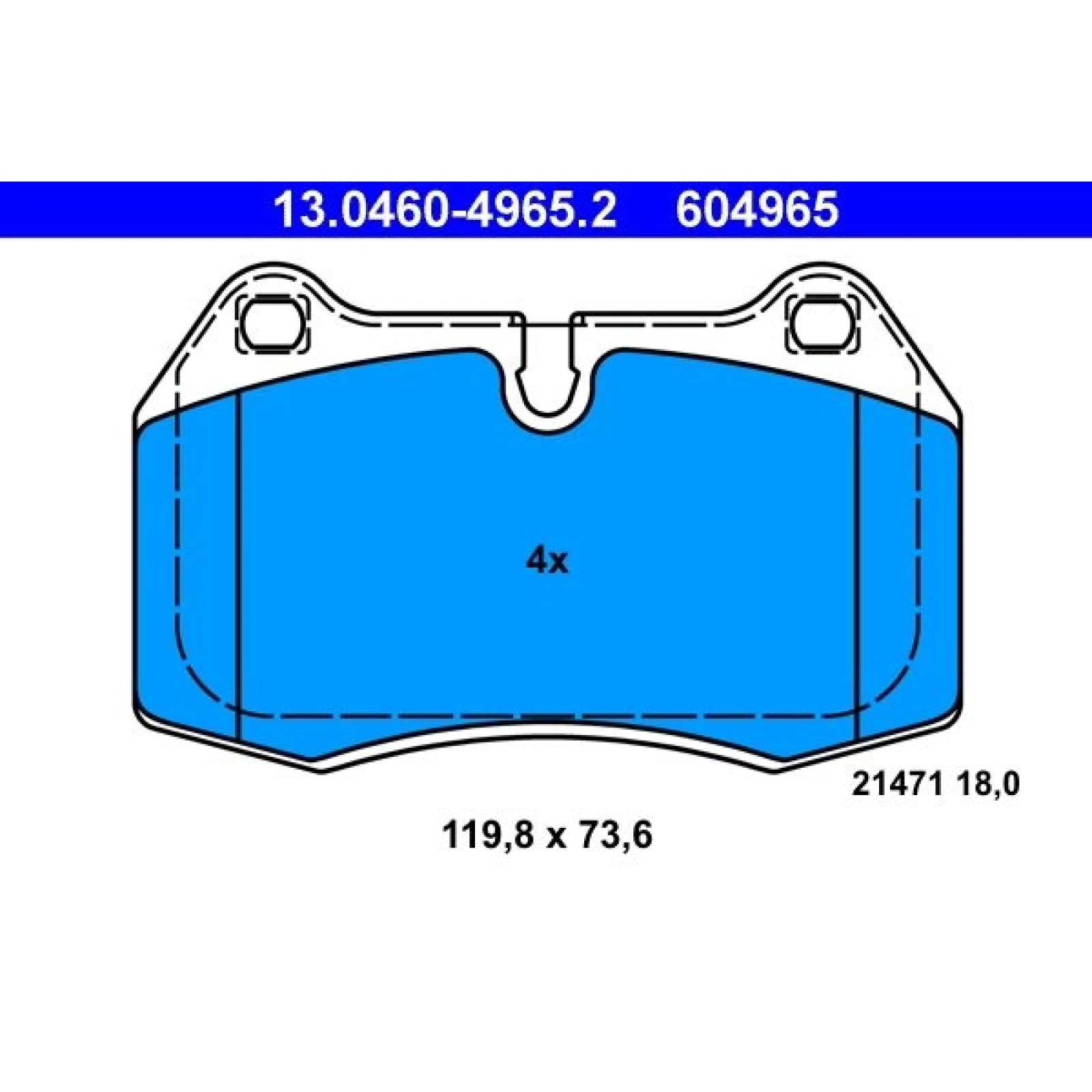 Bremsbelagsatz Bmw S. 7 2,5-3,5 94-01 13.0460-4965.2