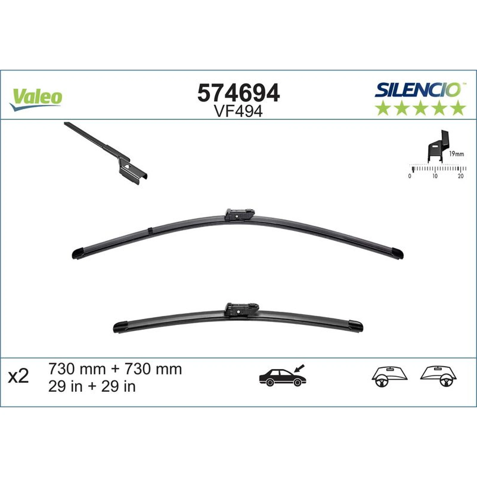 VM494 VALEO Silencio X.TRM Wischer 574694