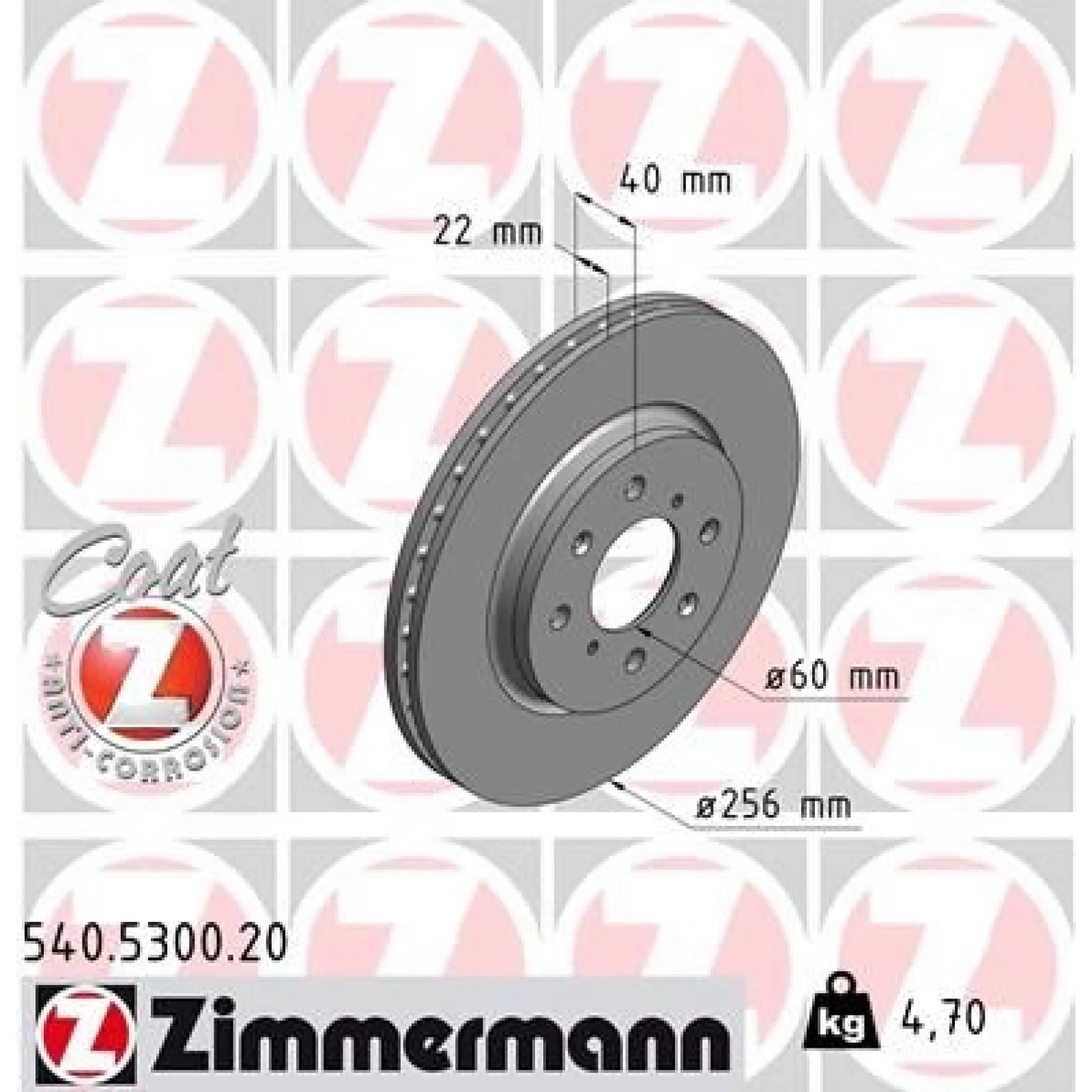ZIMMERMANN Bremsscheibe 540.5300.20