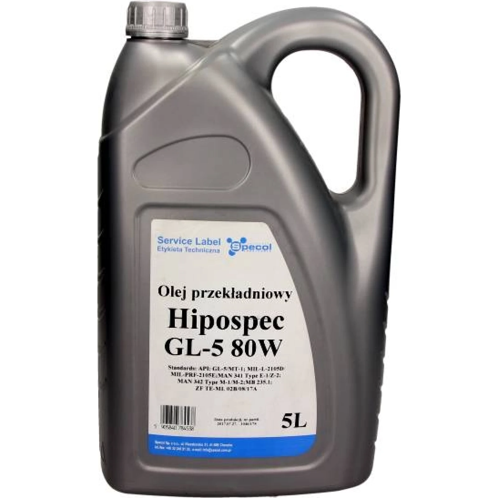 Specol Gl5 Hipospe 80W 5L 100981