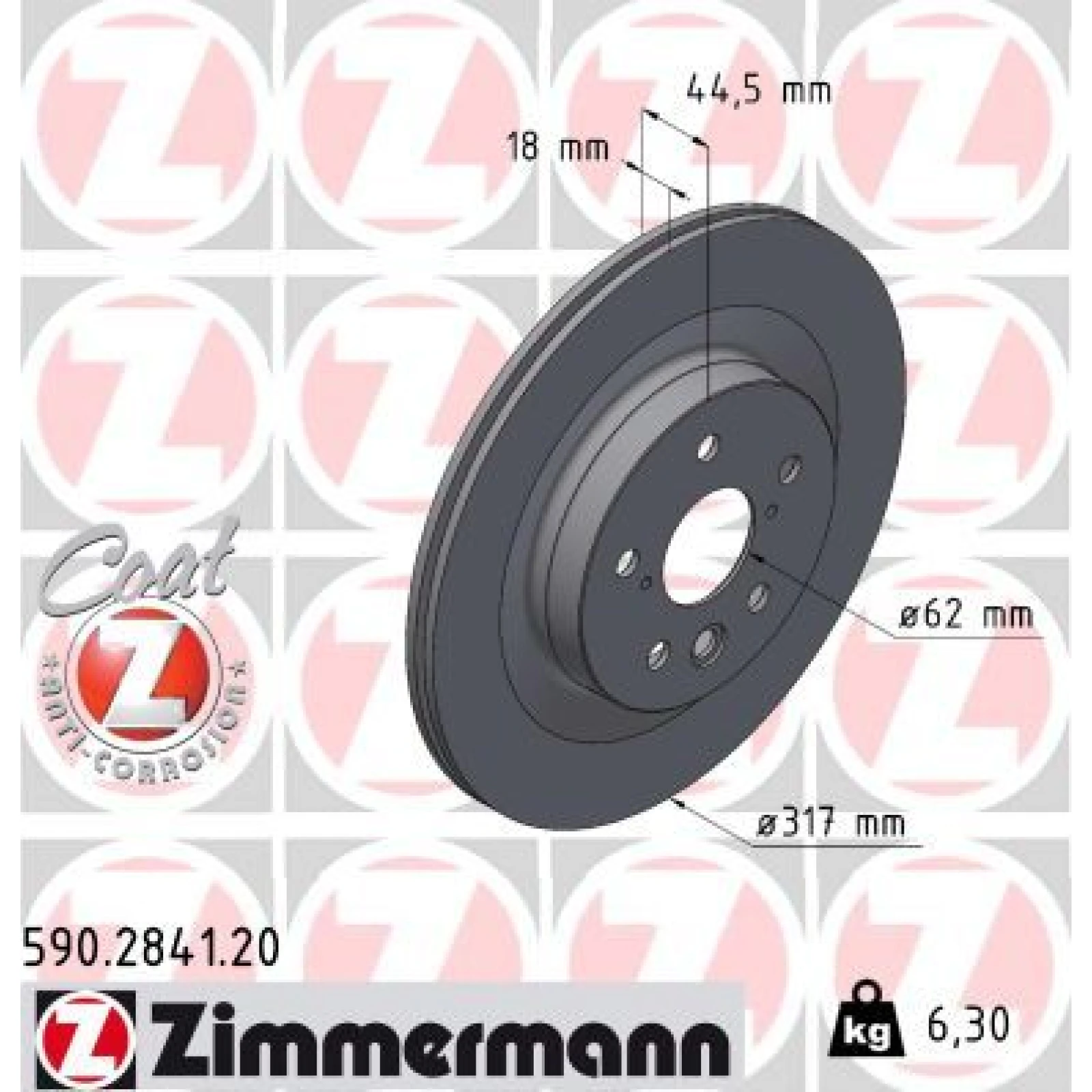 ZIMMERMANN Bremsscheibe 590.2841.20