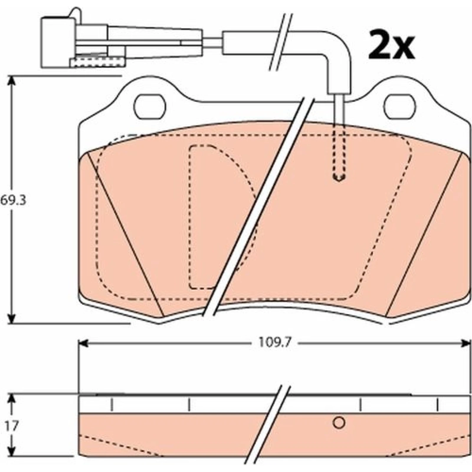 TRW Bremsbeläge GDB1191