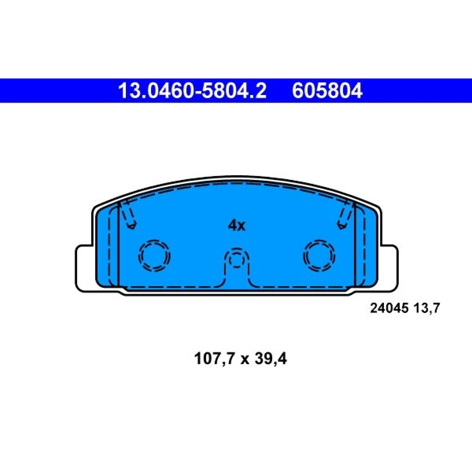 Bremsbelagsatz Mazda T. 323/626/6 98 13.0460-5804.2