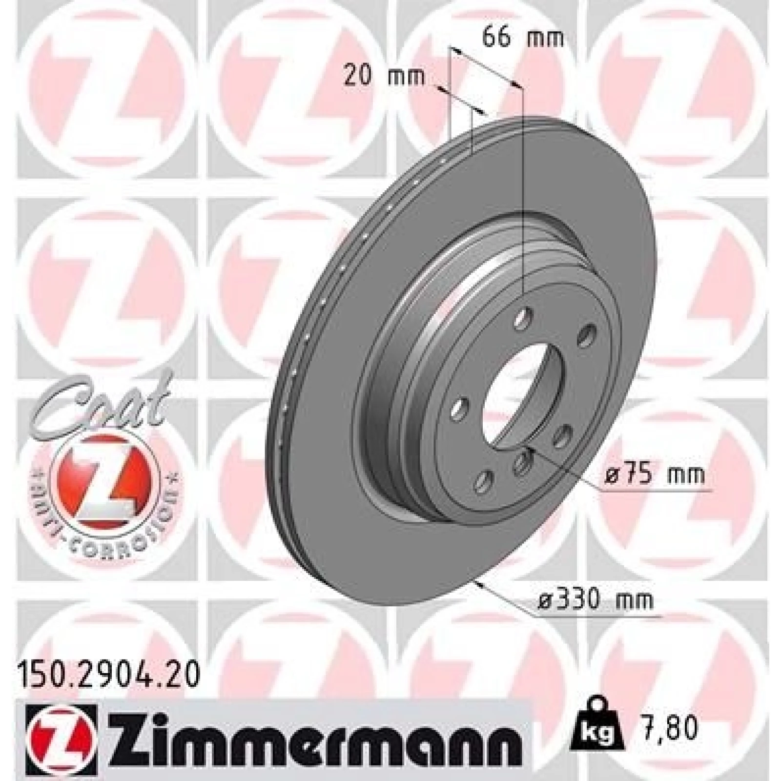 ZIMMERMANN Bremsscheibe 150.2904.20