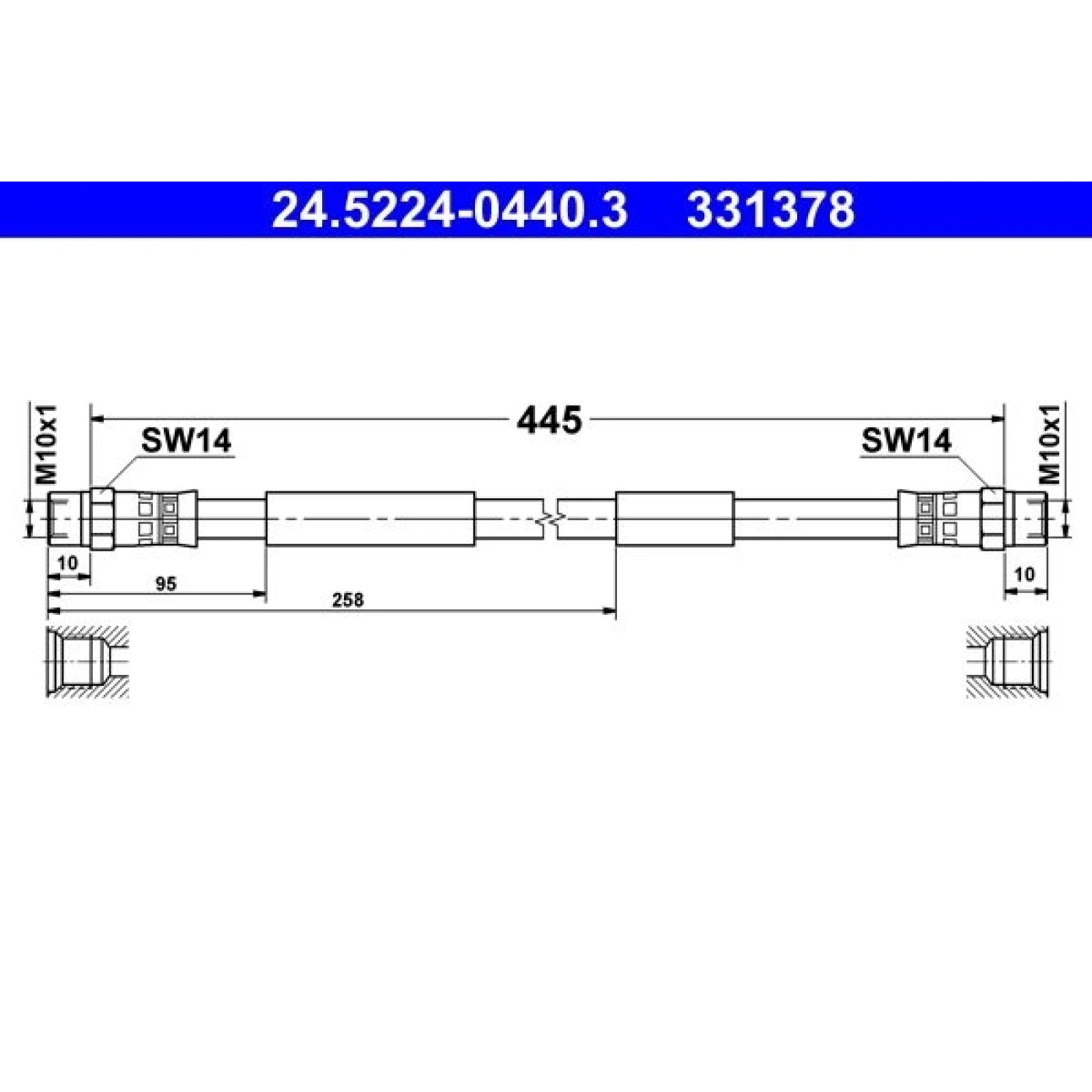 ATE Bremsschlauch 24.5224-0440.3