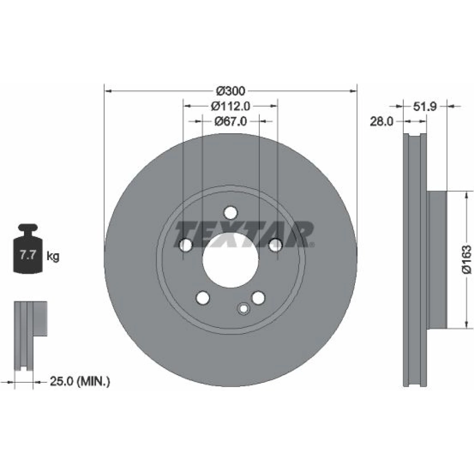 Textar Bremsscheibe 92291803