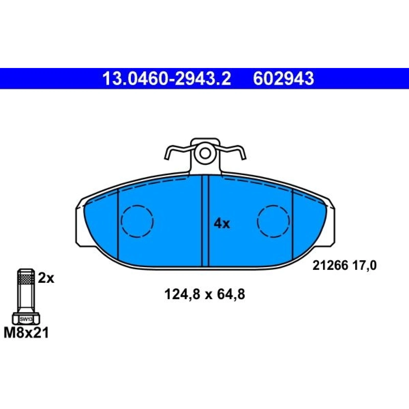 ATE Bremsbeläge 13.0460-2943.2