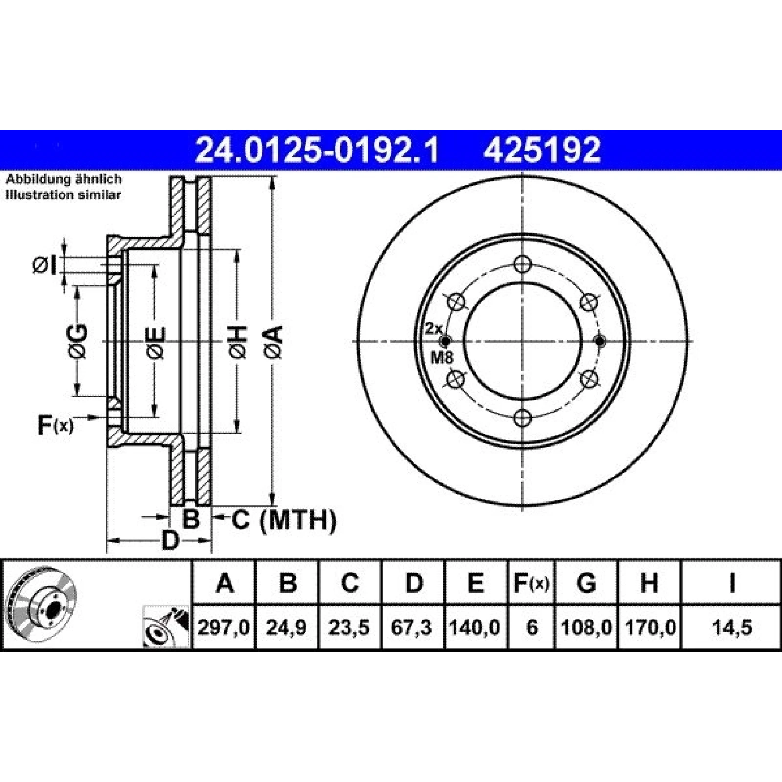 Bremsscheibe 24.0125-0192.1