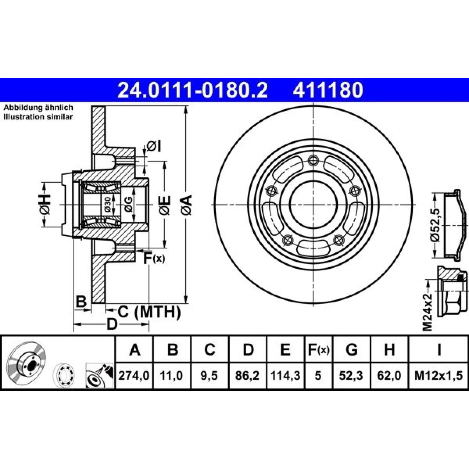 Bremsscheibe 24.0111-0180.2
