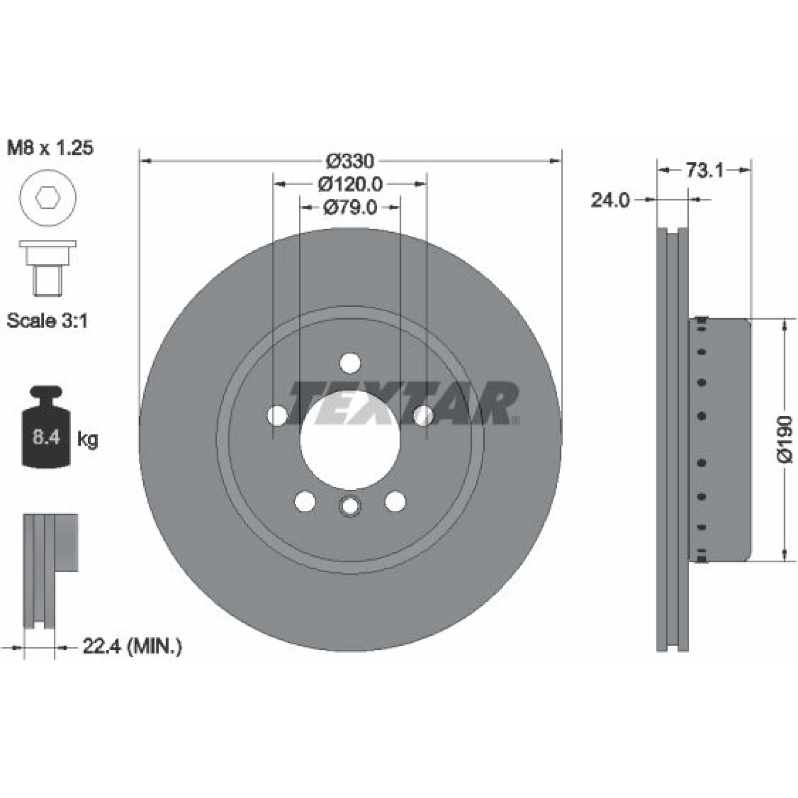 BREMSSCHEIBE BMW P. Z4 2,0-3,0 09- 330 24WYSOKO NAW GLANY 92269725