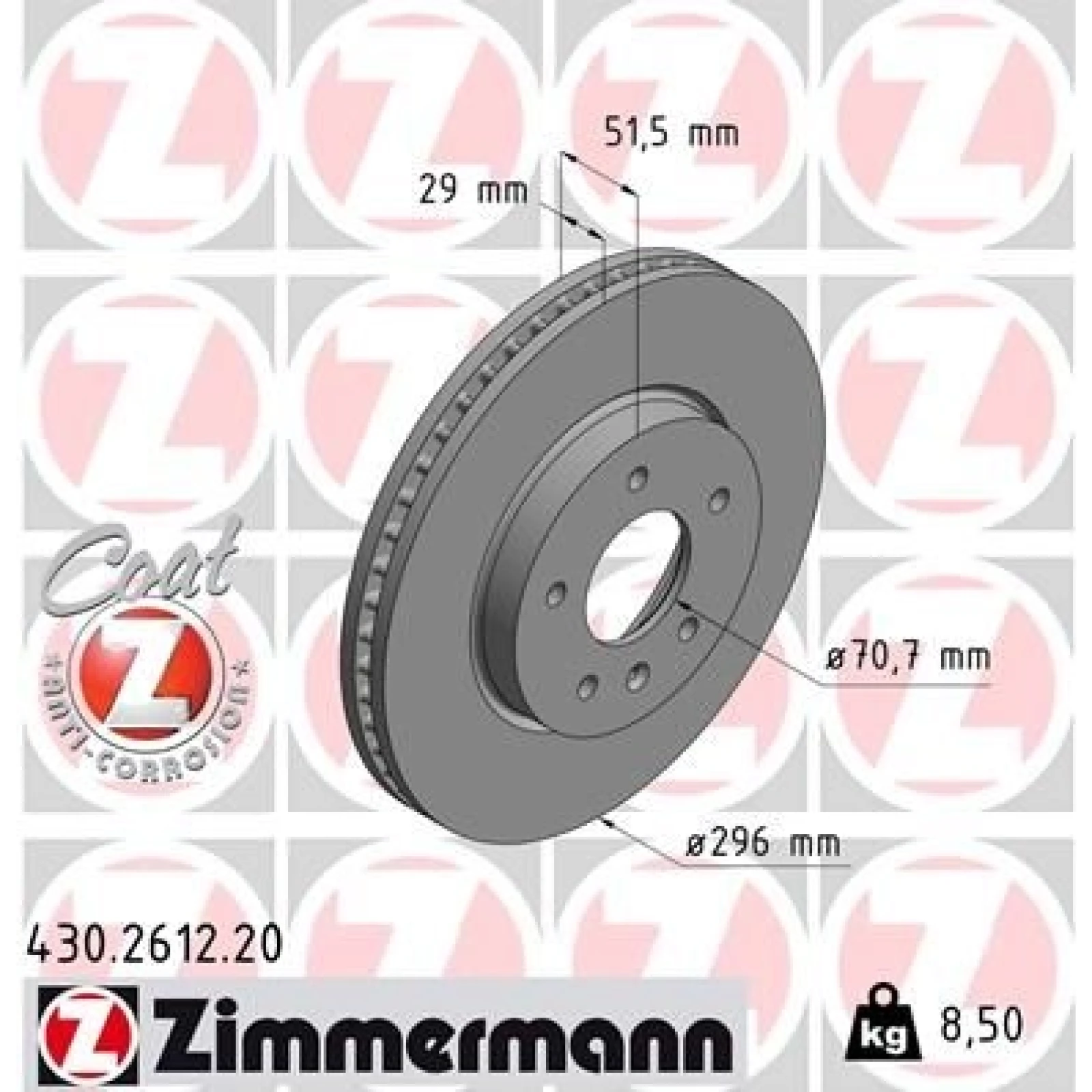 ZIMMERMANN Bremsscheibe 430.2612.20
