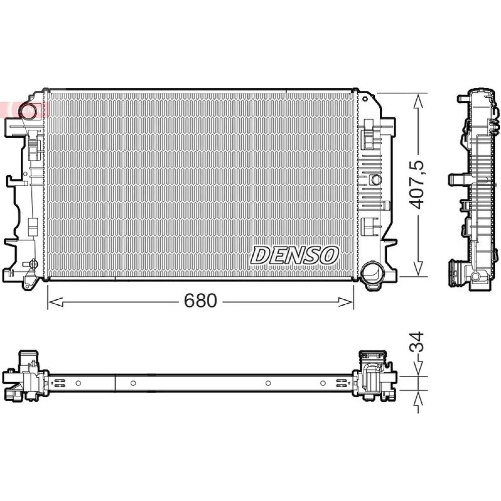 DENSO Kühler, Motorkühlung DRM17117