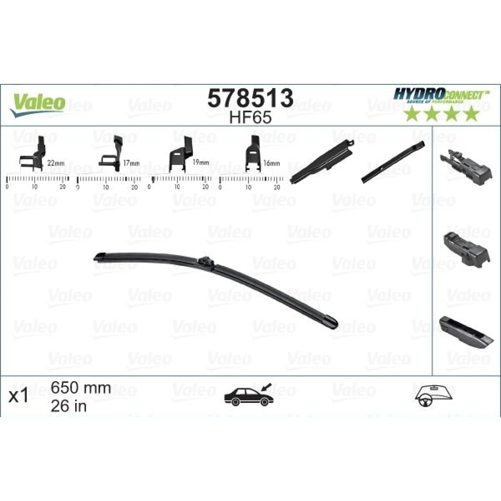 VALEO HydroConnect Front LHD 65cm 578513