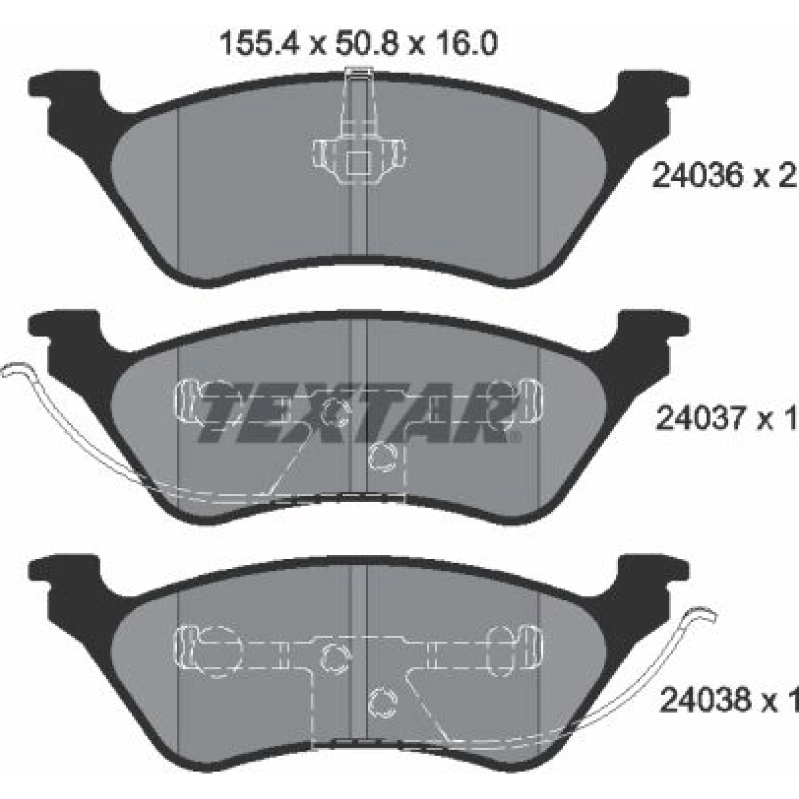 Bremsbelagsatz Chrysler T. Voyager 00 2403601