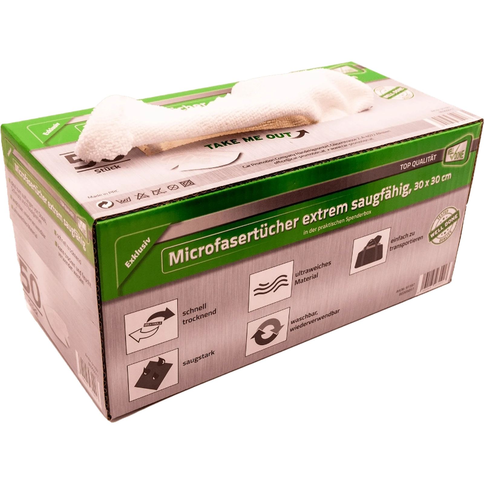 Microfasertücher 50 Stück in Spenderbox 91197