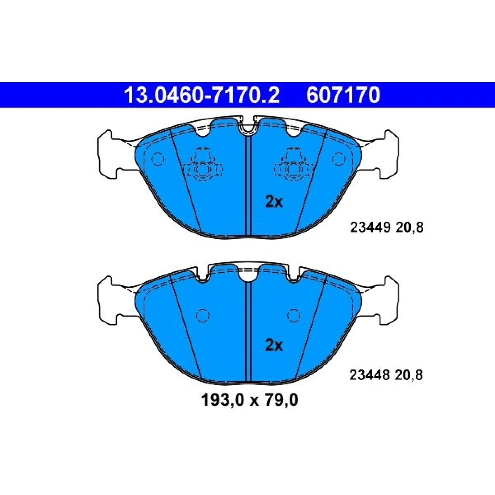 Bremsbelagsatz Bmw P. X5 4.4-4.8 02-06 13.0460-7170.2