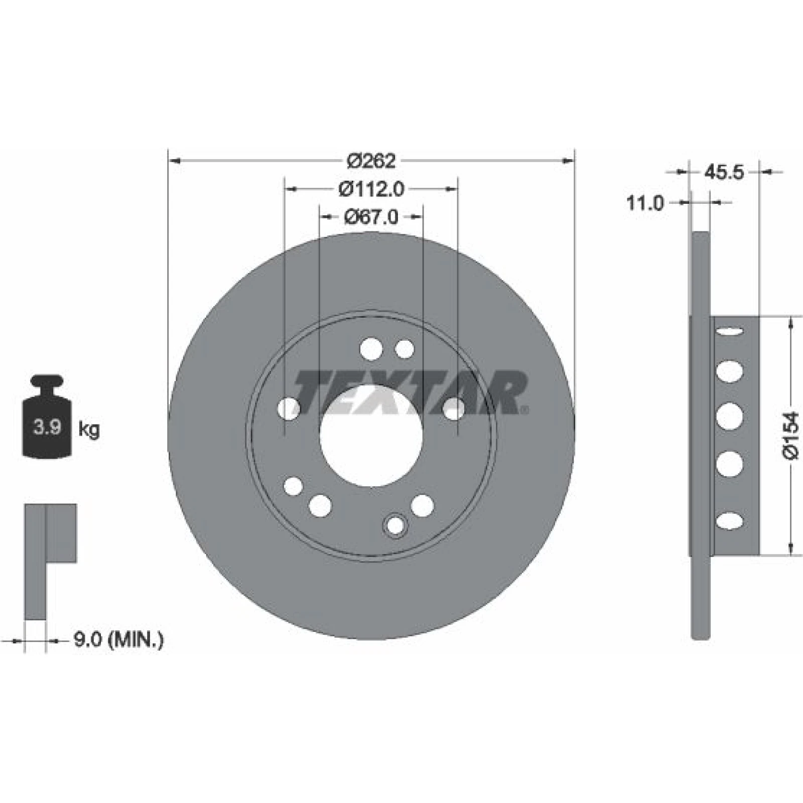 Bremsscheibe Db P. W201 1.8 92027403