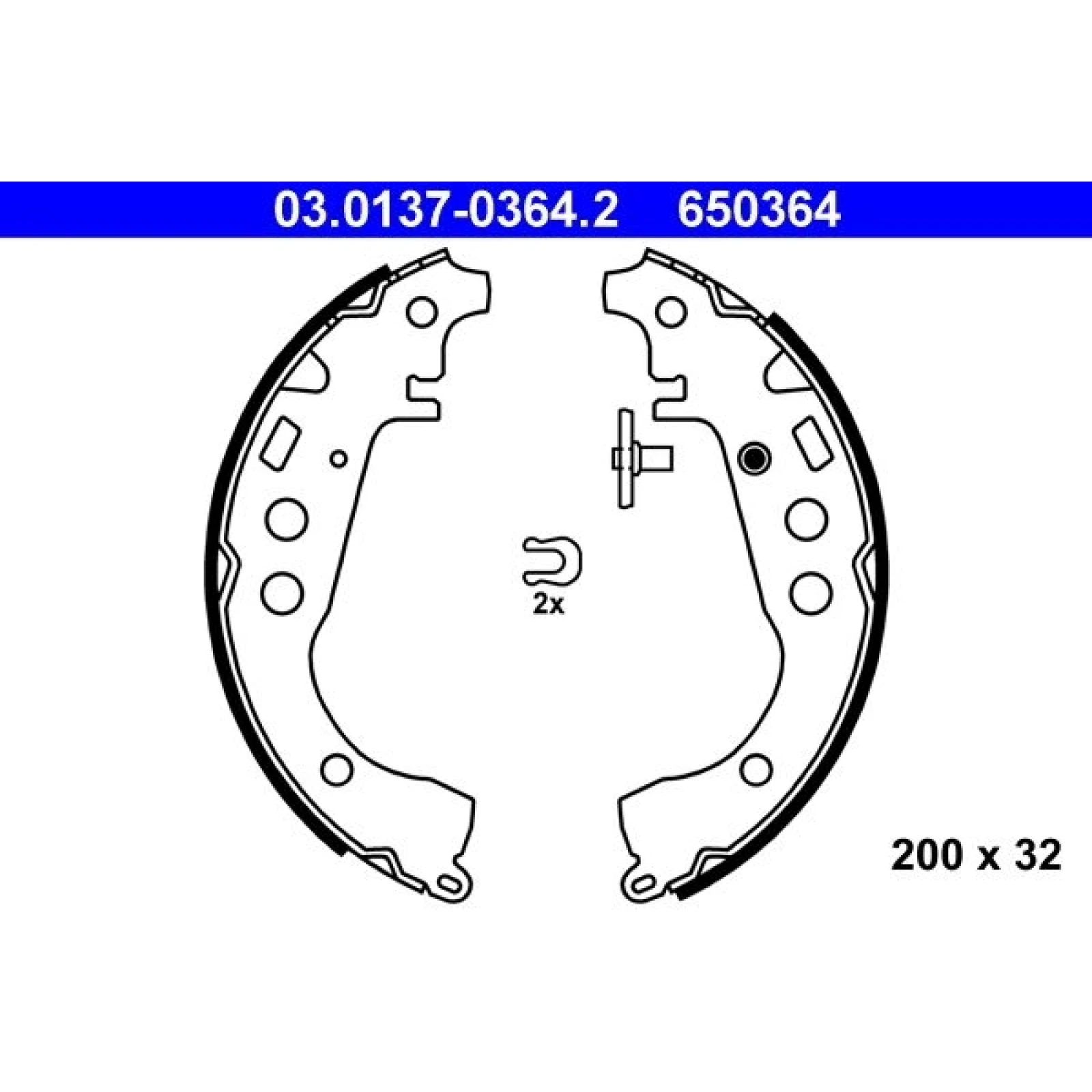Bremsbackensatz 03.0137-0364.2