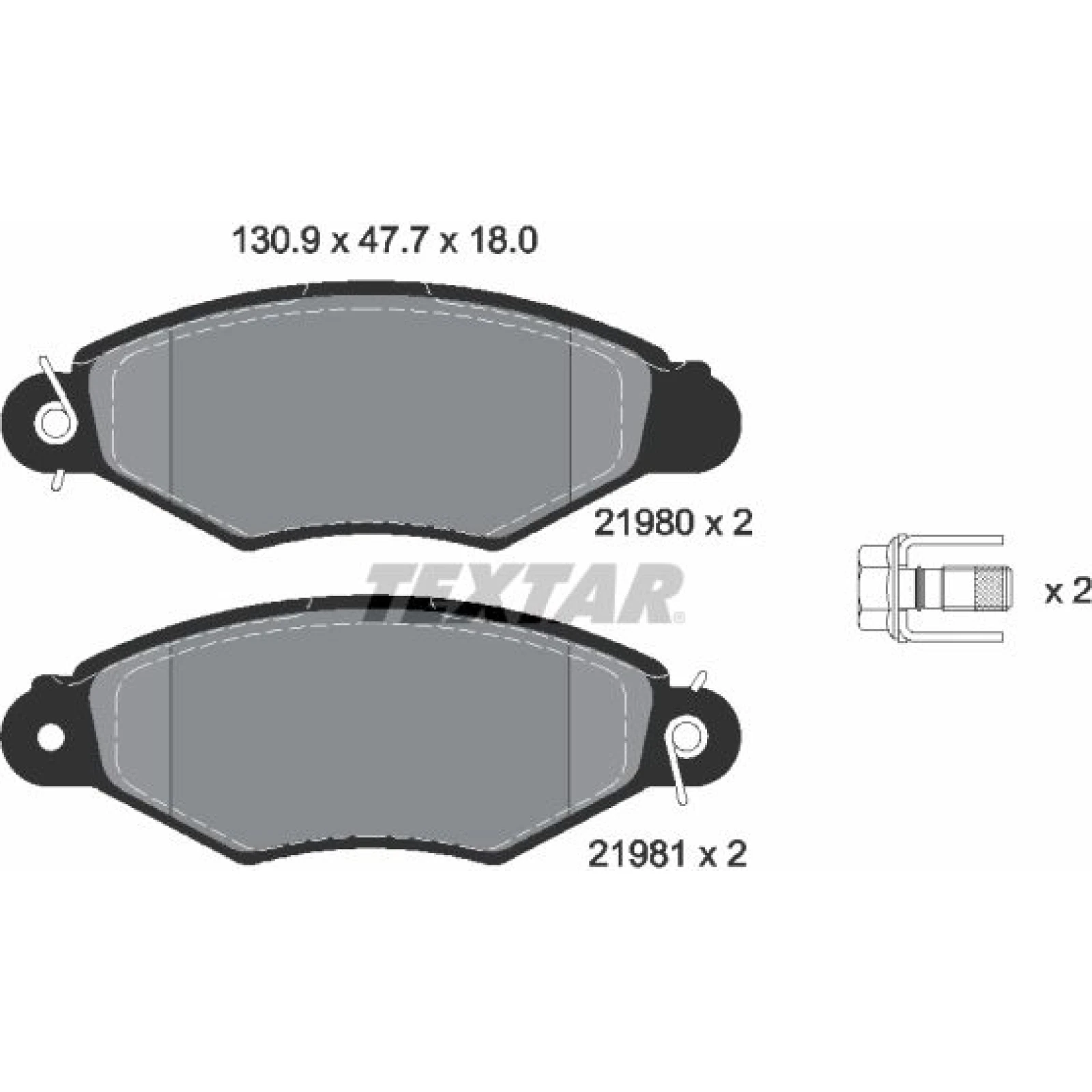 Bremsbelagsatz Citroen P. Xsara/206 Ohne Sensor 2198004
