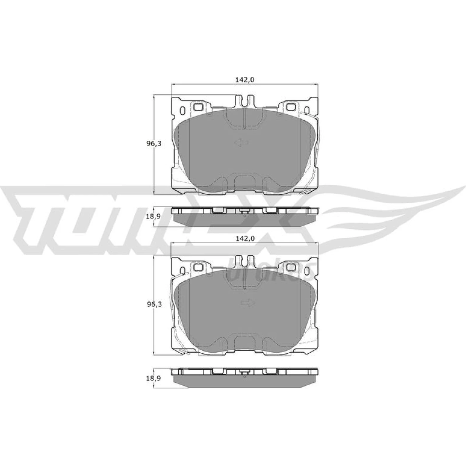 TOMEX brakes Bremsbelagsatz, Scheibenbremse TX 18-75