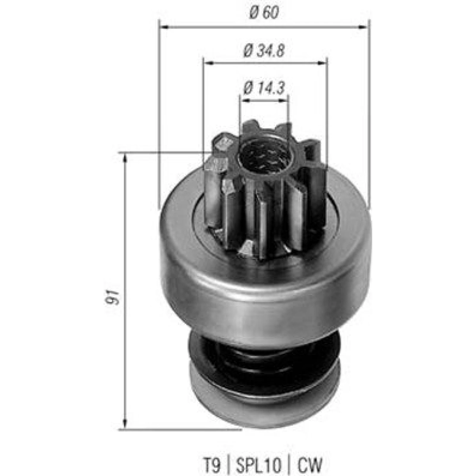 MAGNETI MARELLI Ritzel, Starter 940113020102