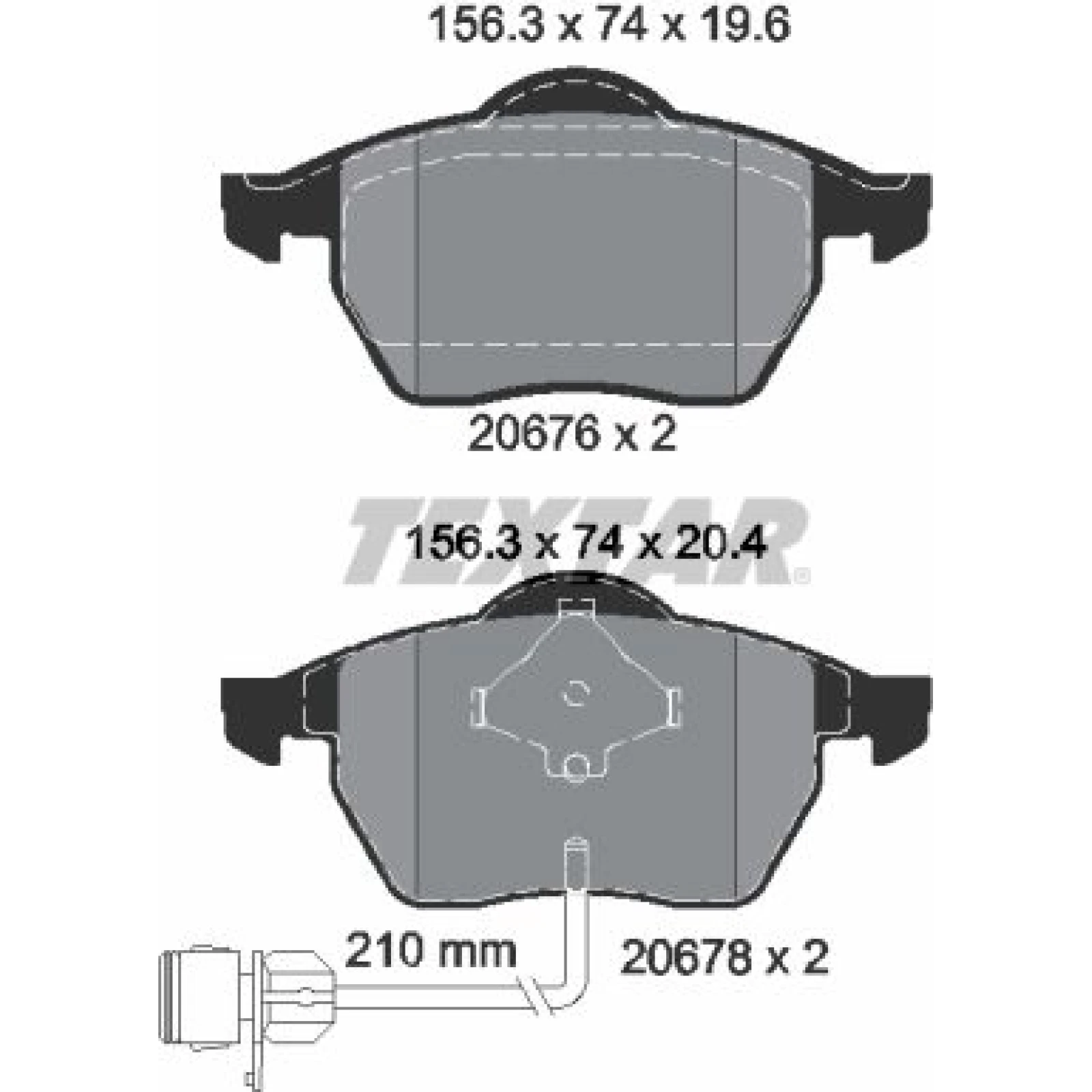 Bremsbelagsatz Audi S. 100/A6 90-97 2067602