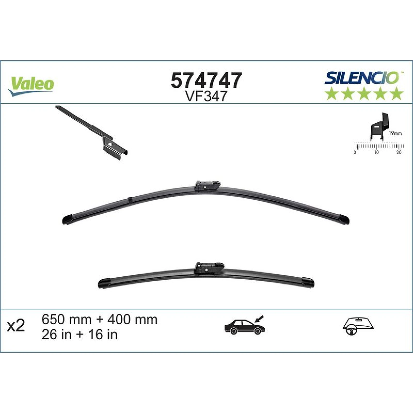 VM347 VALEO Silencio X.TRM Wischer 574747