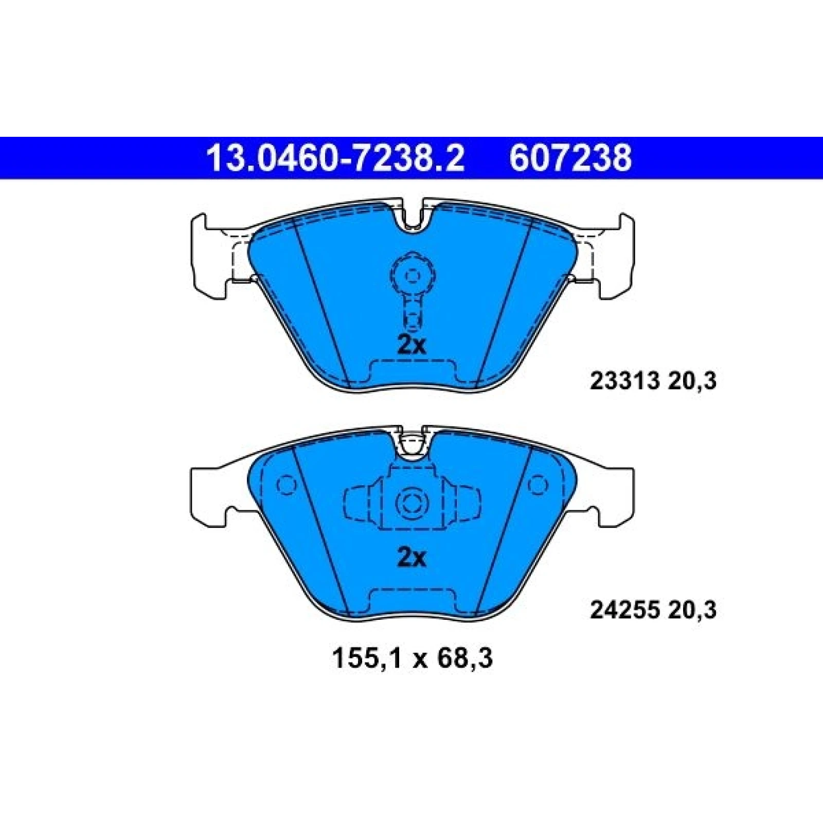 Bremsbelagsatz Bmw P. E90 320-325/E84 X1 07 13.0460-7238.2