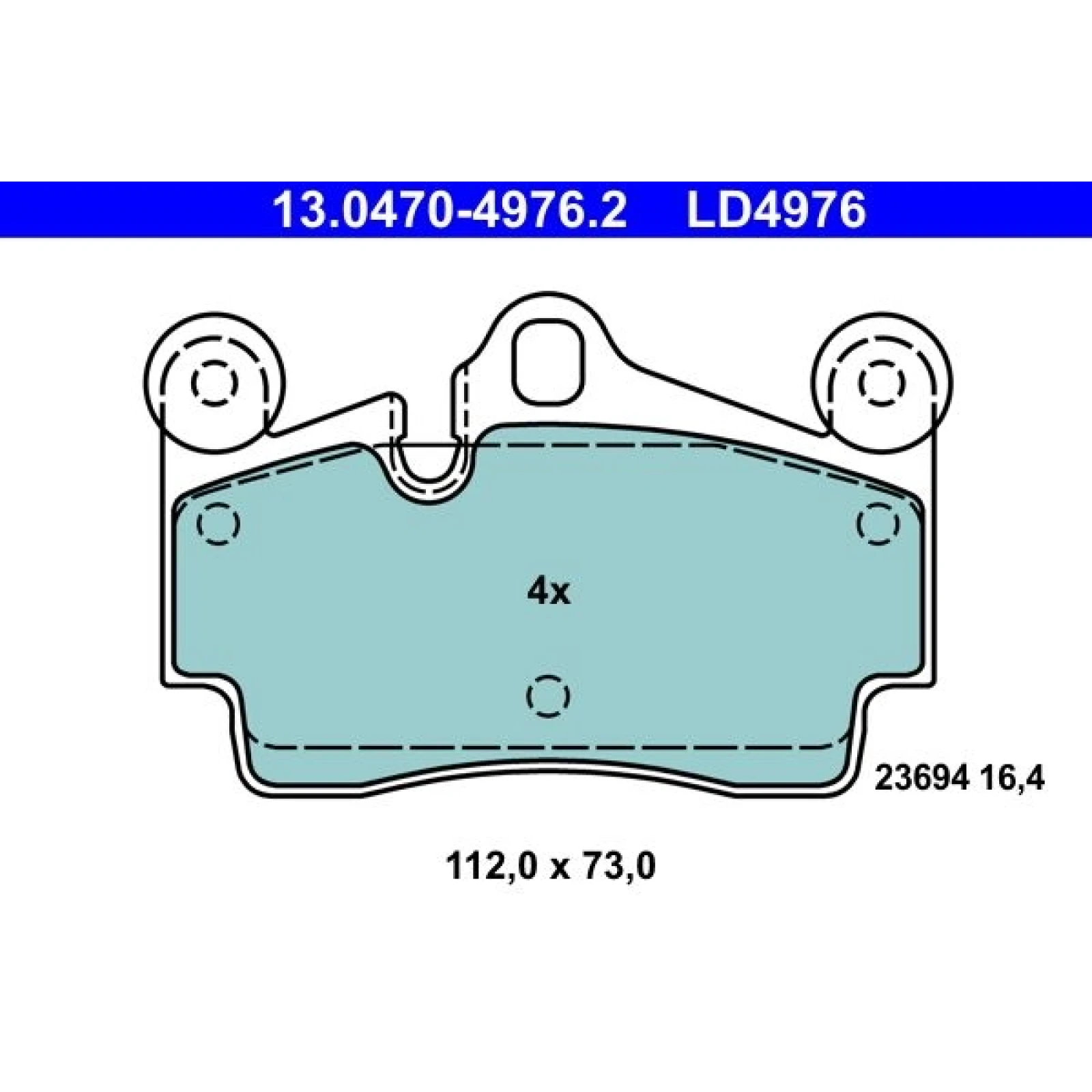 Bremsbelagsatz Vw T. Touareg 2,5-5,0 Tdi/3,2-6,0 02-10 Keramik 13.0470-4976.2