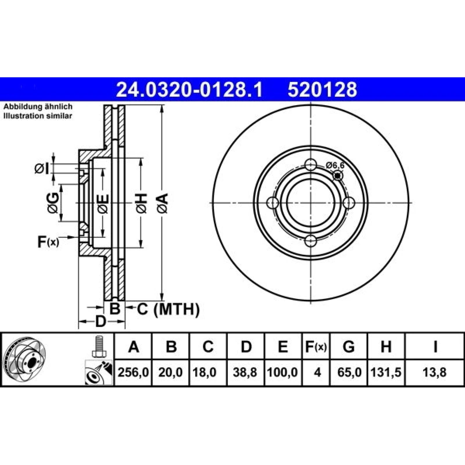 Bremsscheibe Seat P. Arosa/Cordoba/Ibiza/Toledo 91-04 Power Disc 24.0320-0128.1