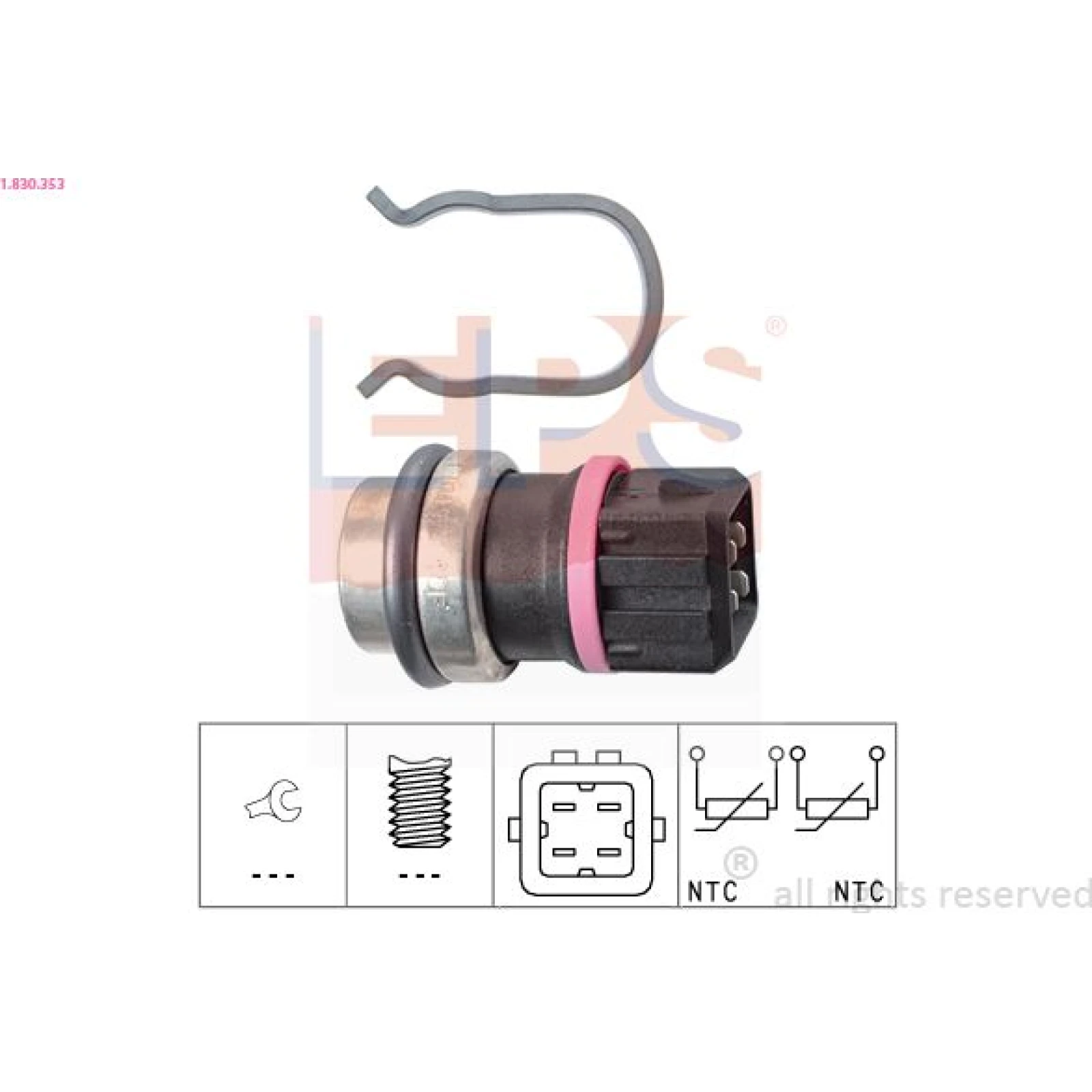 Sensor, Kühlmitteltemperatur 1.830.353