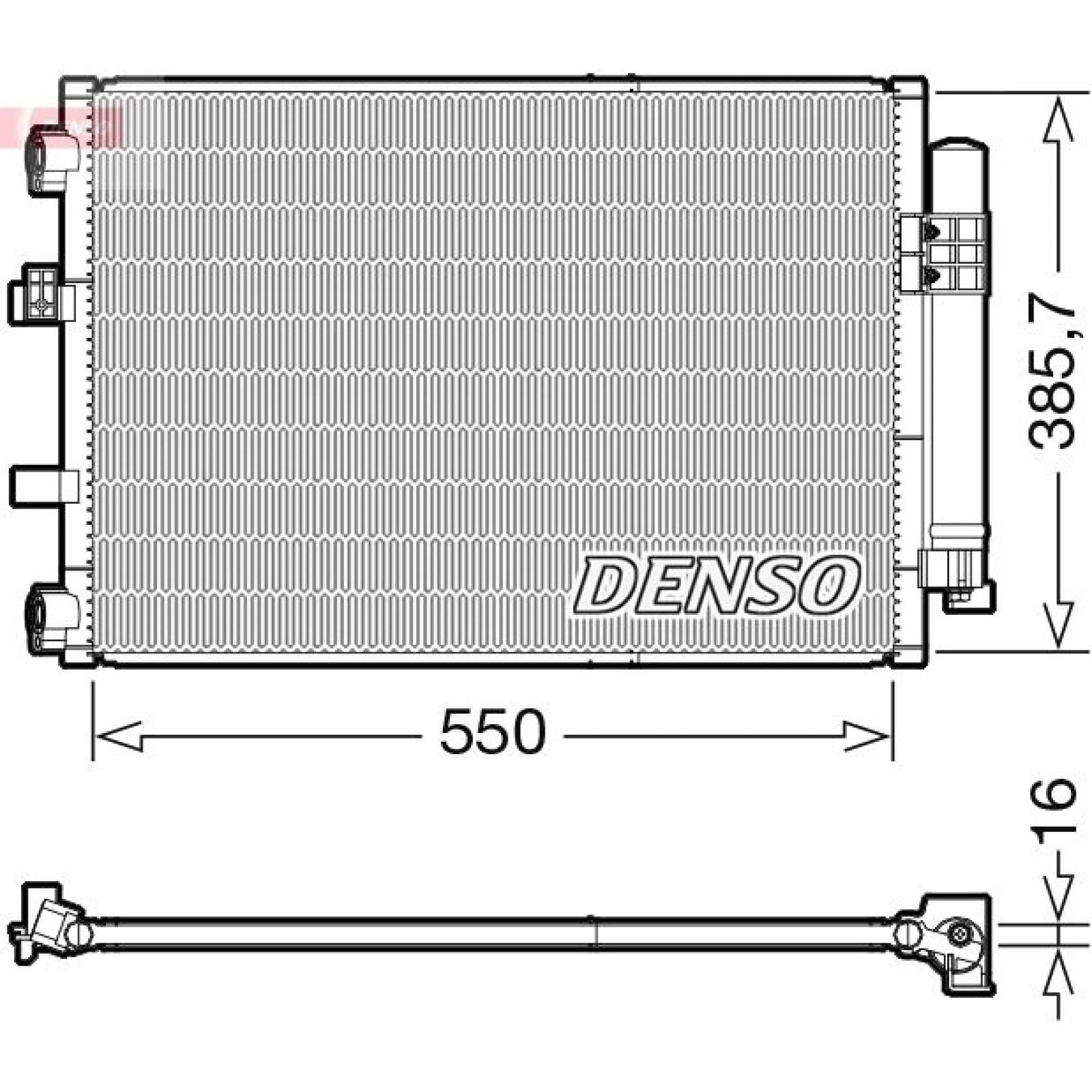DENSO Kondensator, Klimaanlage DCN10043