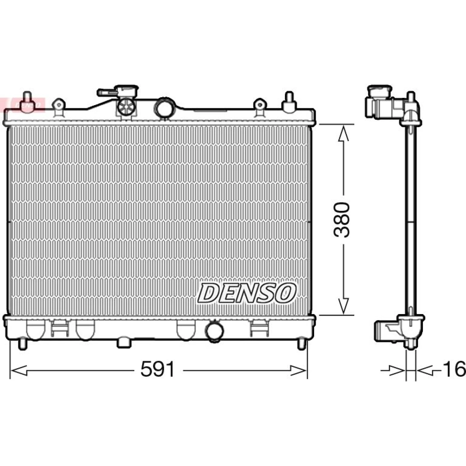 DENSO Kühler, Motorkühlung DRM46040