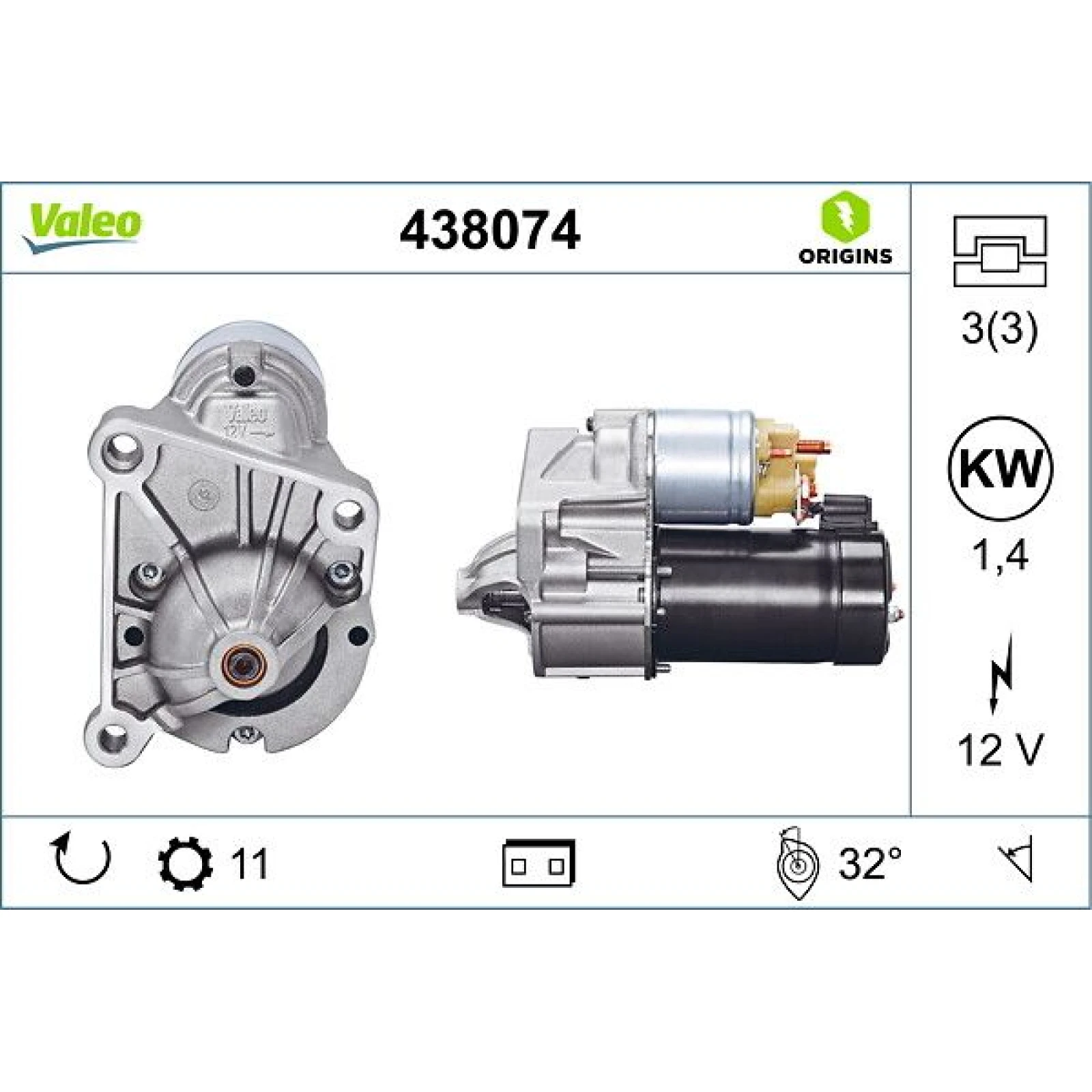 Valeo Anlasser 438074