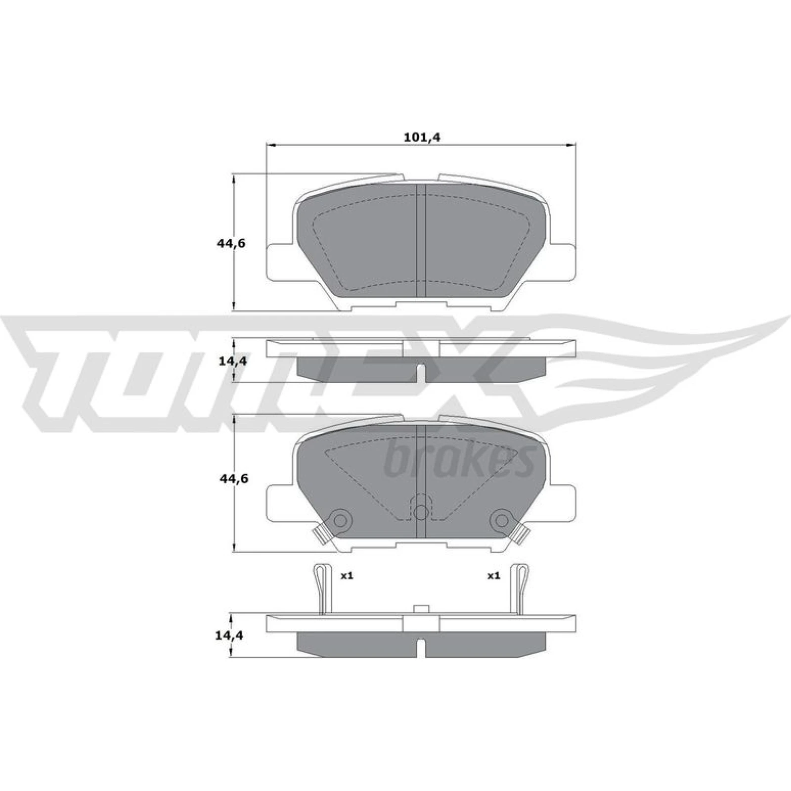 TOMEX brakes Bremsbelagsatz, Scheibenbremse TX 17-30