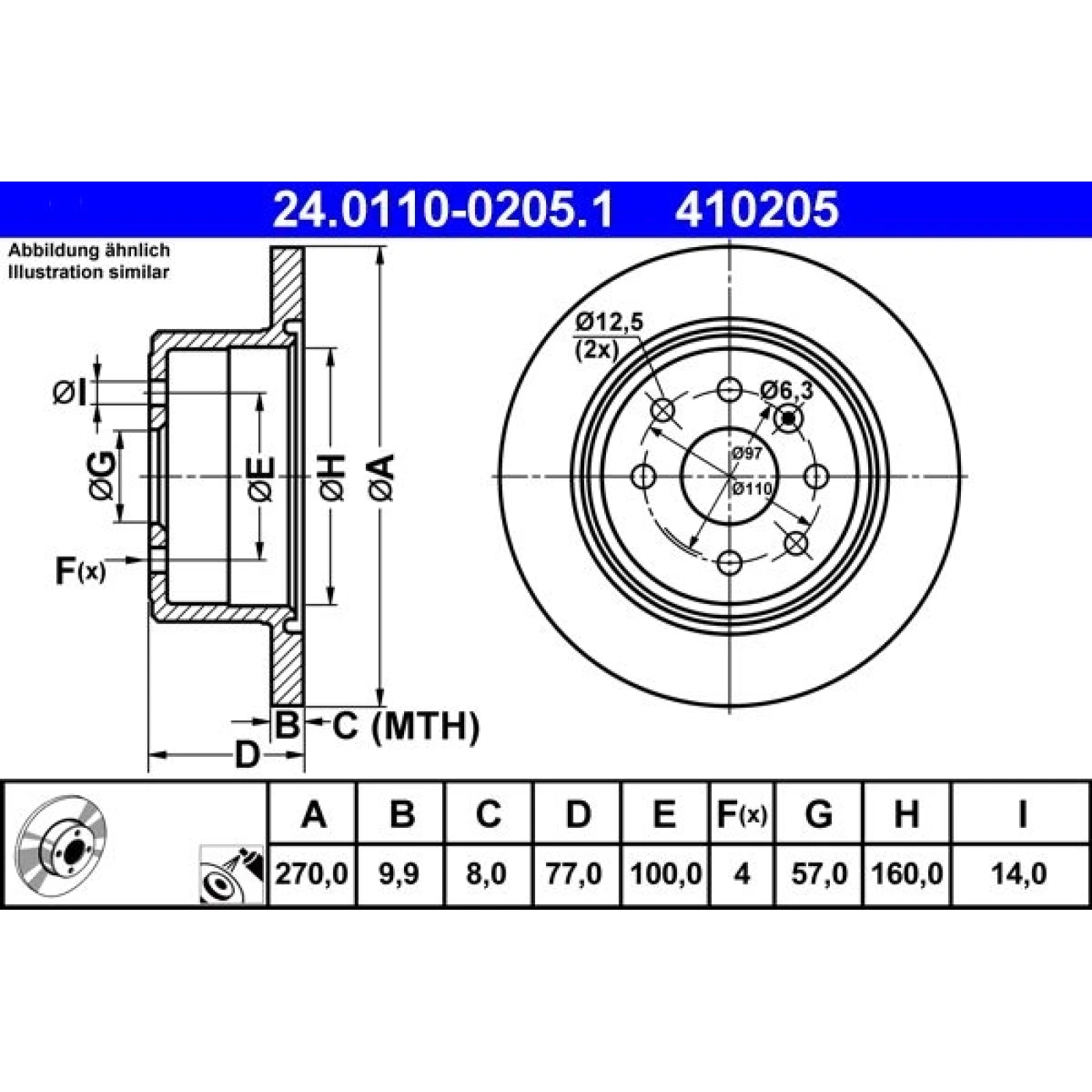 Bremsscheibe 24.0110-0205.1