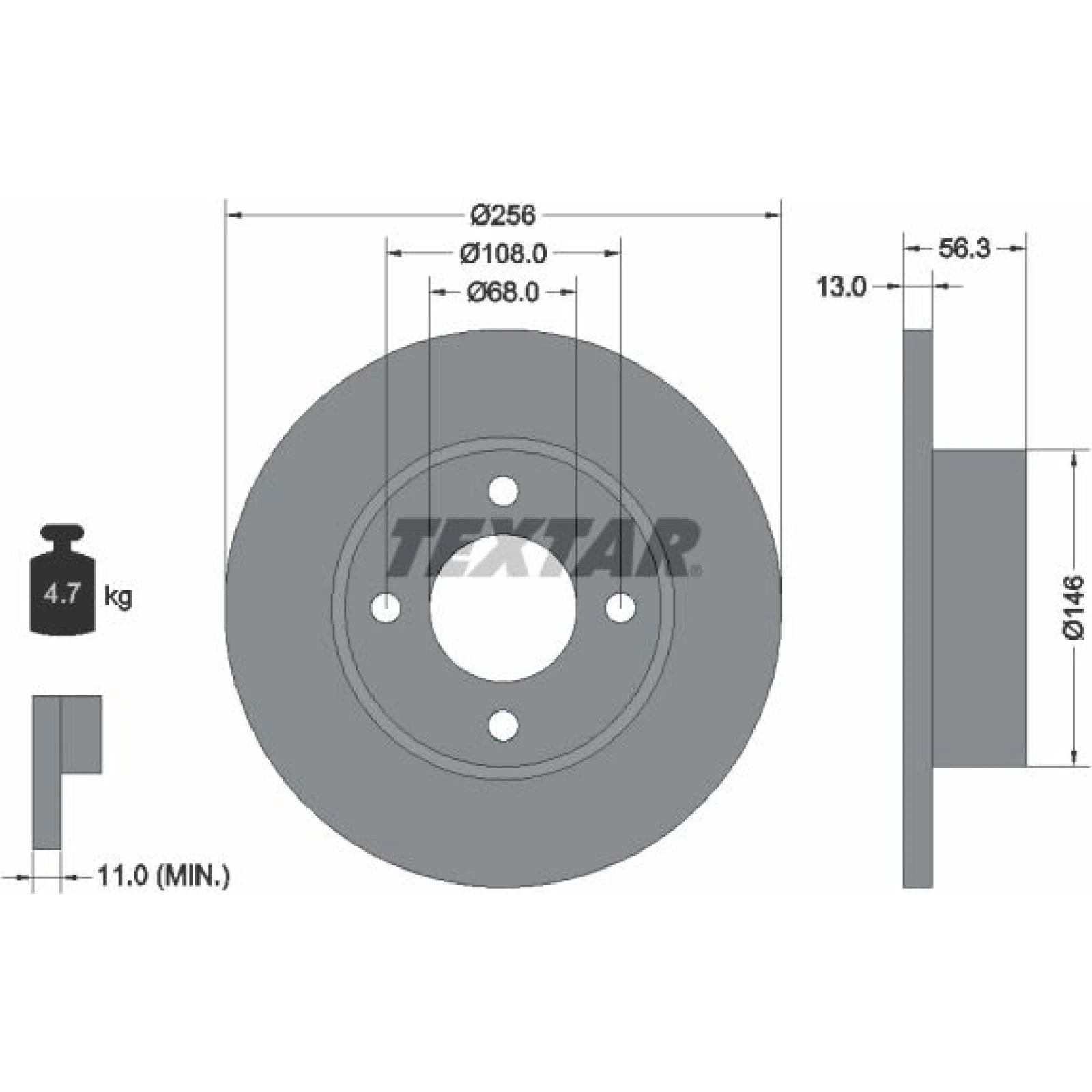 Textar Bremsscheibe 92057800
