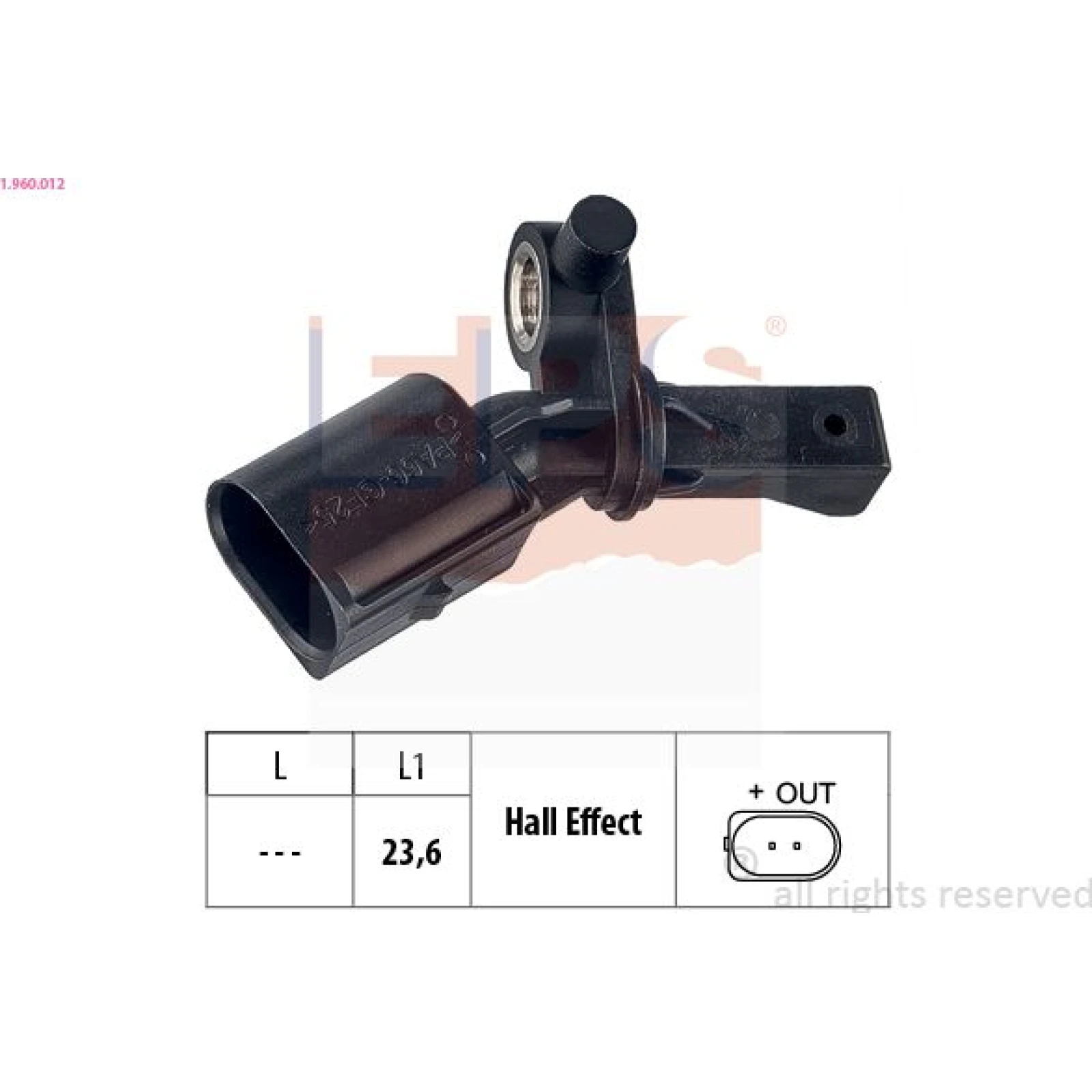 Sensor, Raddrehzahl 1.960.012