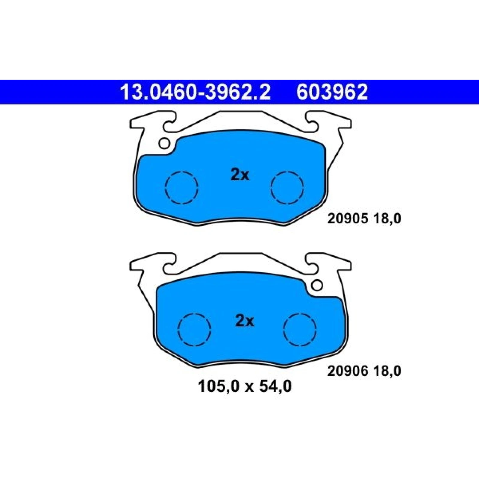 ATE Bremsbeläge 13.0460-3962.2