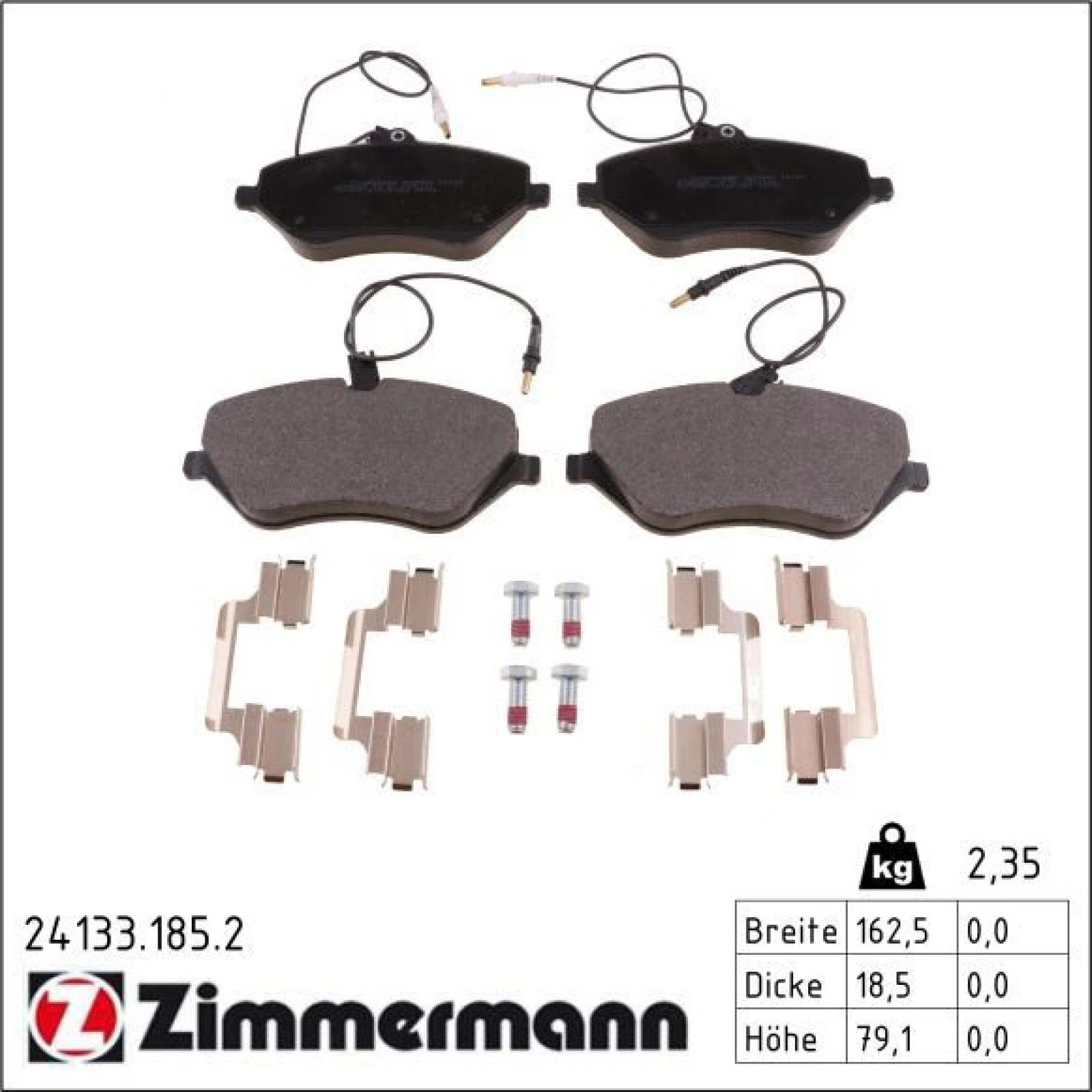 ZIMMERMANN Bremsbeläge 24133.185.2