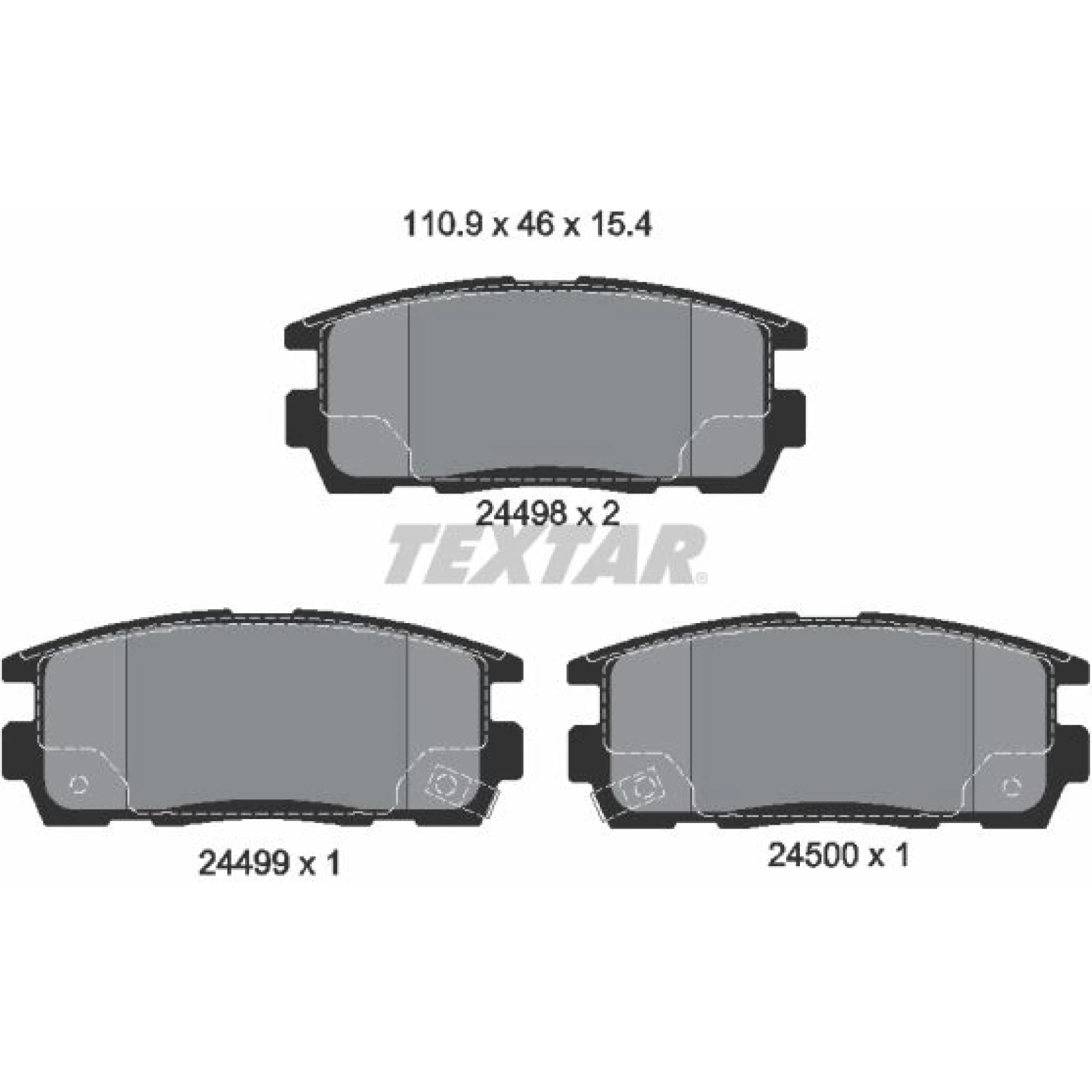 Bremsbelagsatz Opel T. Antara 2449801