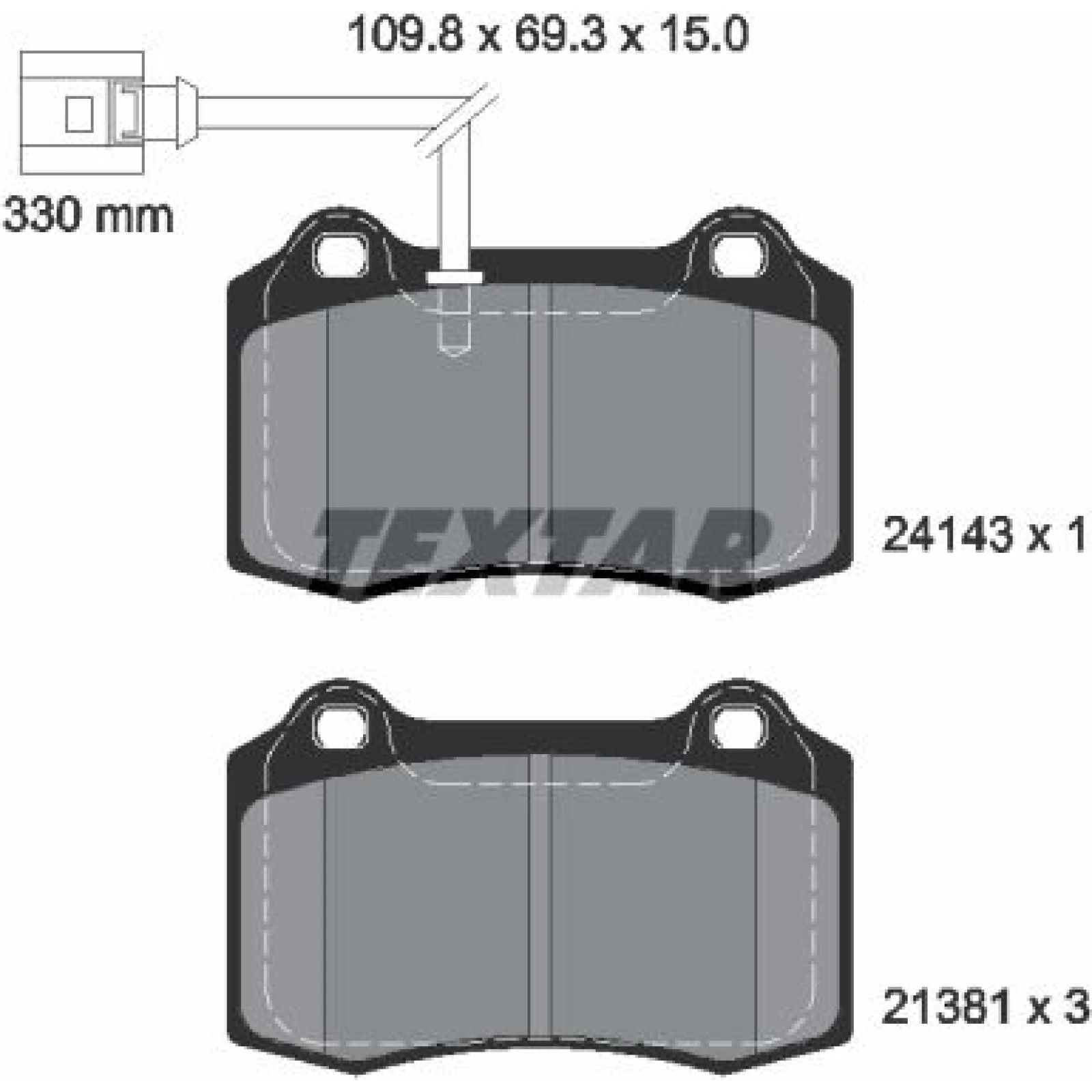 Bremsbelagsatz Vw P. Leon 1.8 Cupra R 02-06 2414301