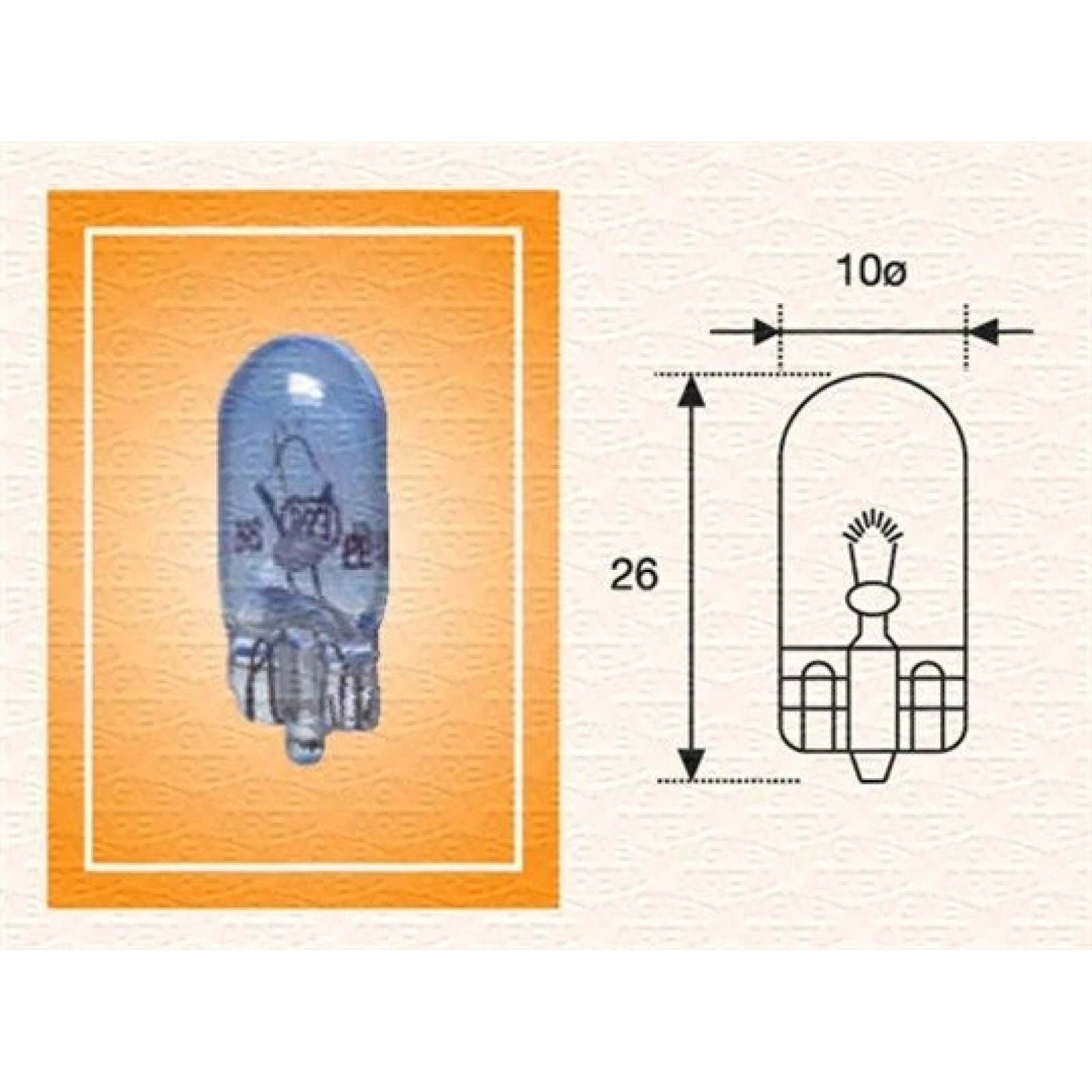Glühlampe W5W 12V/5W Blau (Glas Ca) 10Stk 002051900000