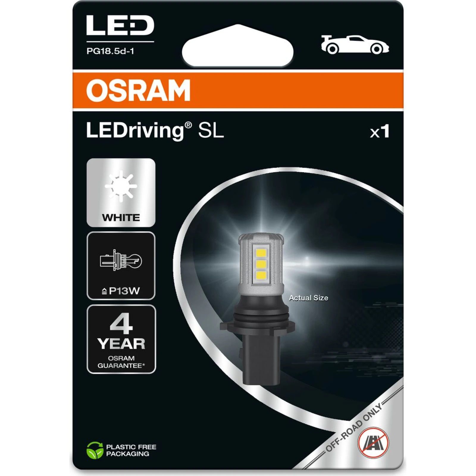 OSRAM LEDriving SL P13W LED-Lampe 12 V 6000 K - 1 Stück - 828DWP-1BL
