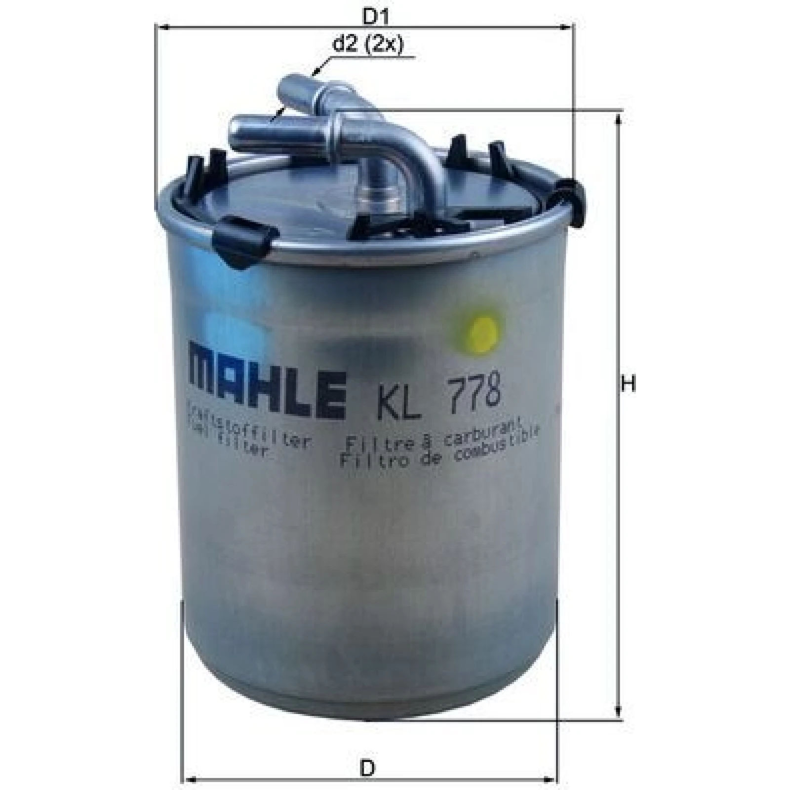 MAHLE Kraftstofffilter KL 778